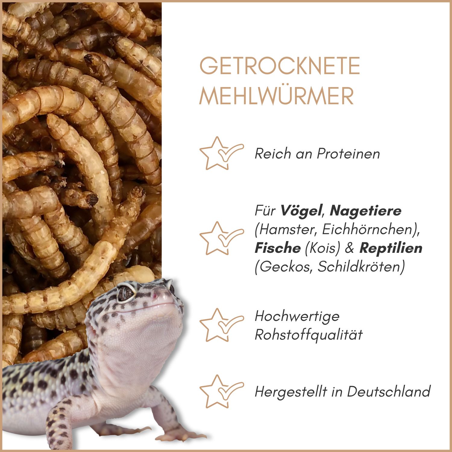 Supravit Mehlwürmer getrocknet | Mehlwürmer als Vogelfutter & Igelfutter