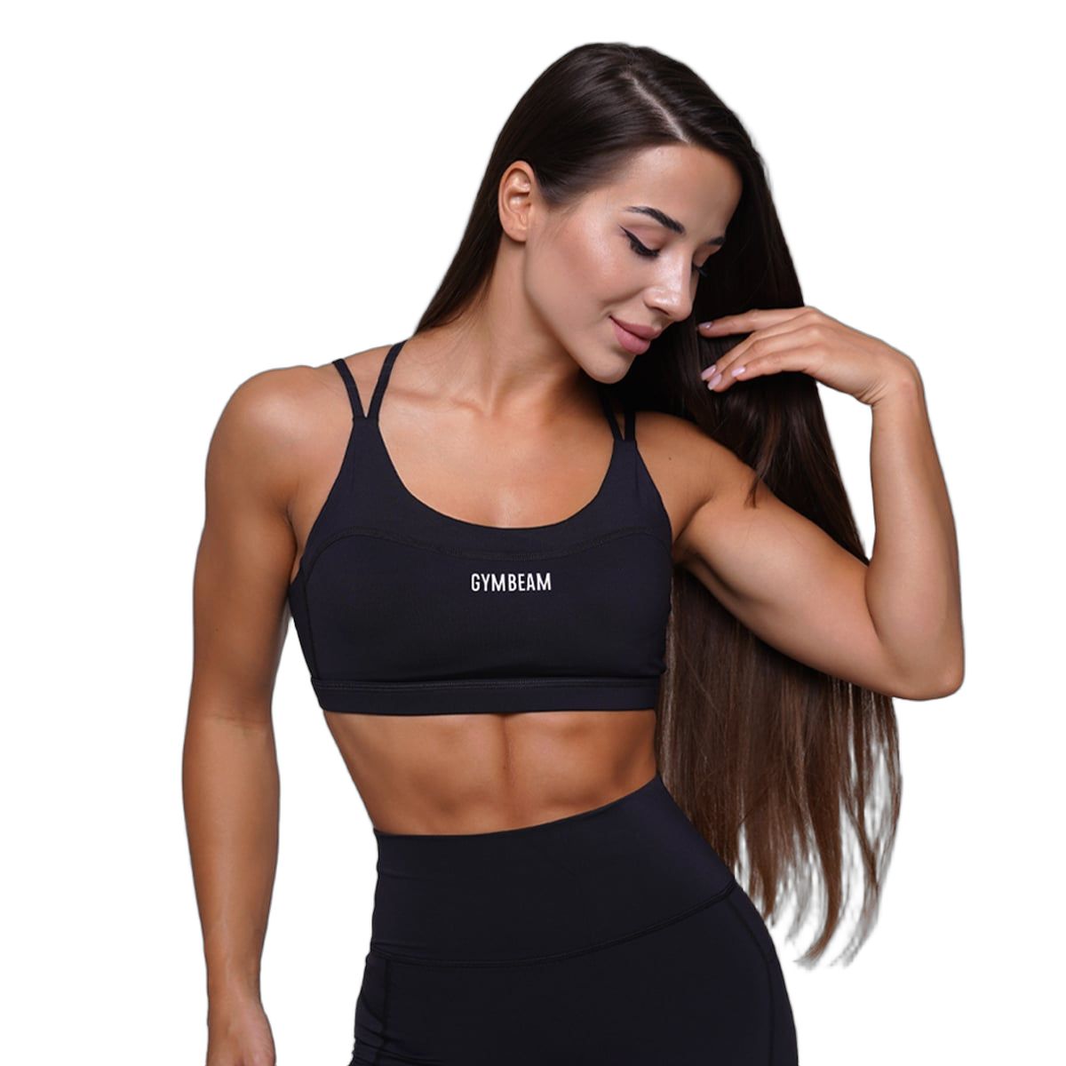 GymBeam Sport-BH Damen FIT mit gekreuzten Trägern in Black 1 St