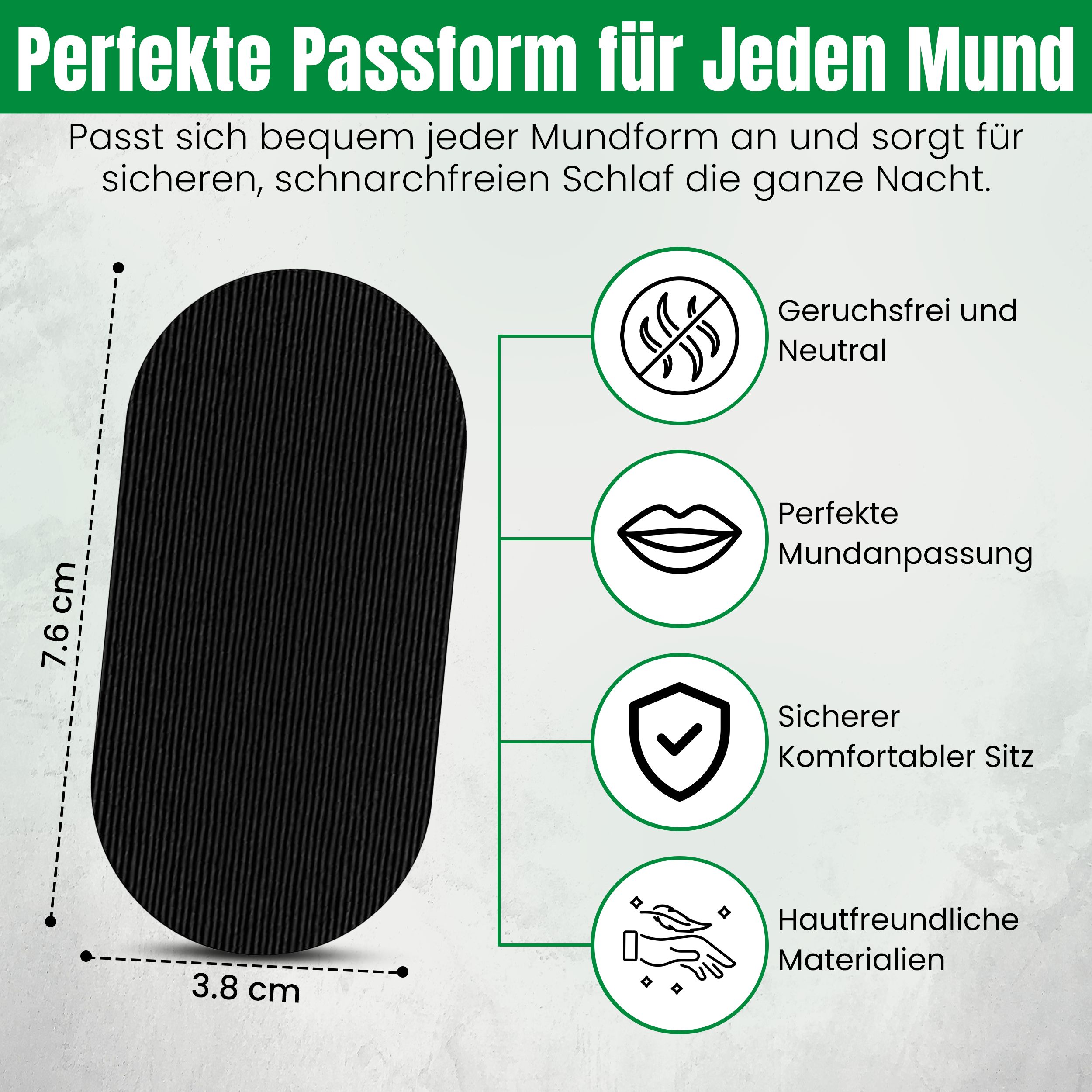 Perfekt-Schlafen24 - 30 x Antischnarch Mundpflaster in Schwarz