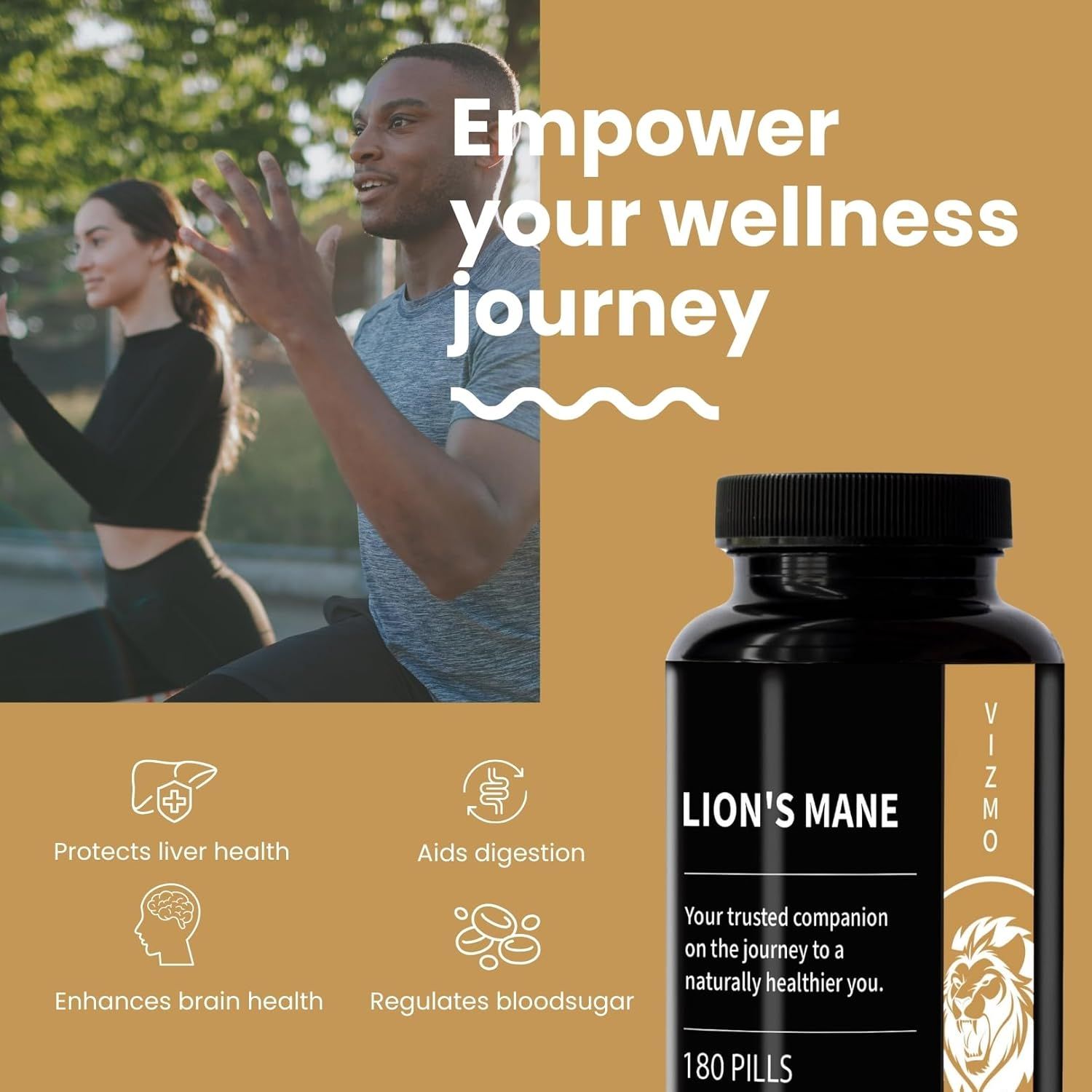 Vizmo Gehirnleistung Lions Mane Kapseln