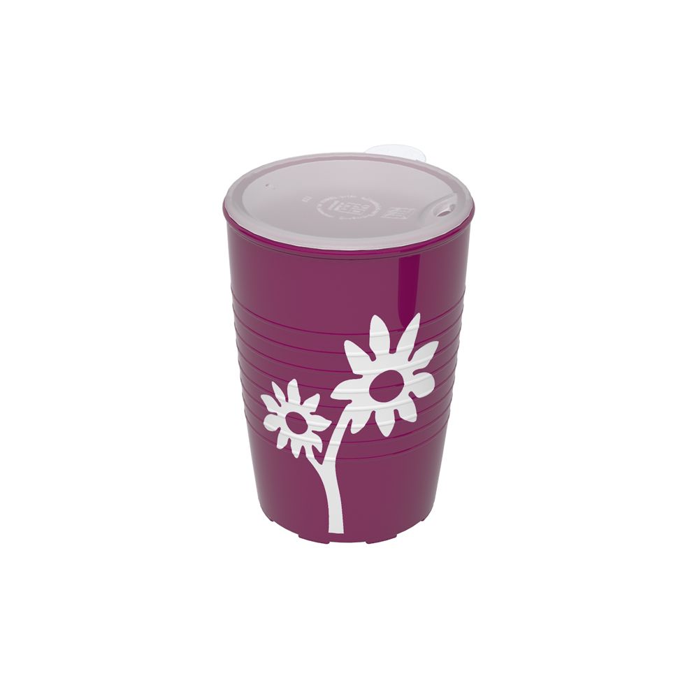 Ornamin Becher mit Antirutsch-Trick Blume Aufsatz für Trinkhalme, bruchstabil 1 St