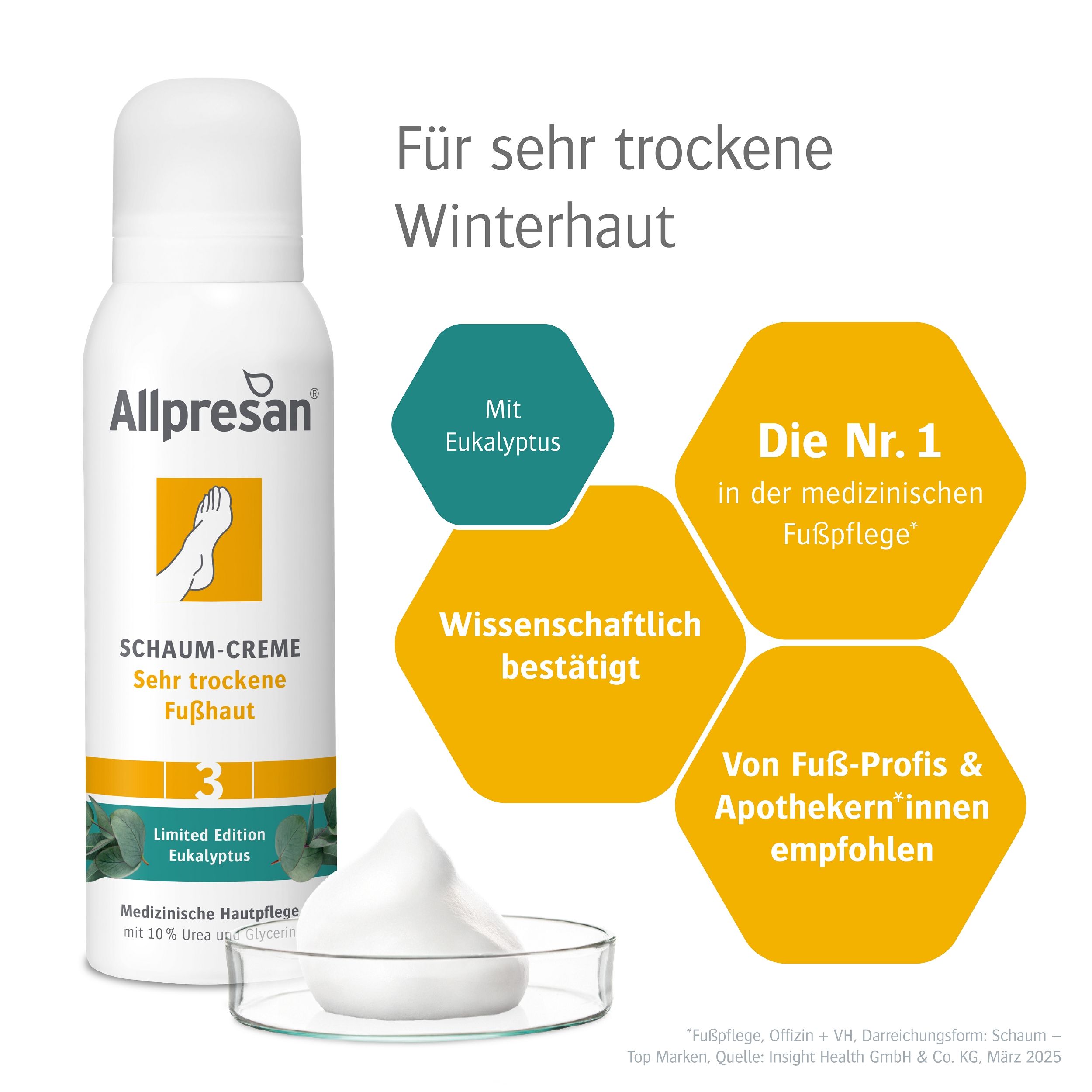 Allpresan Fuß spezial Schaum-Creme Nr. 3 Winter Edt. Eukalyptus