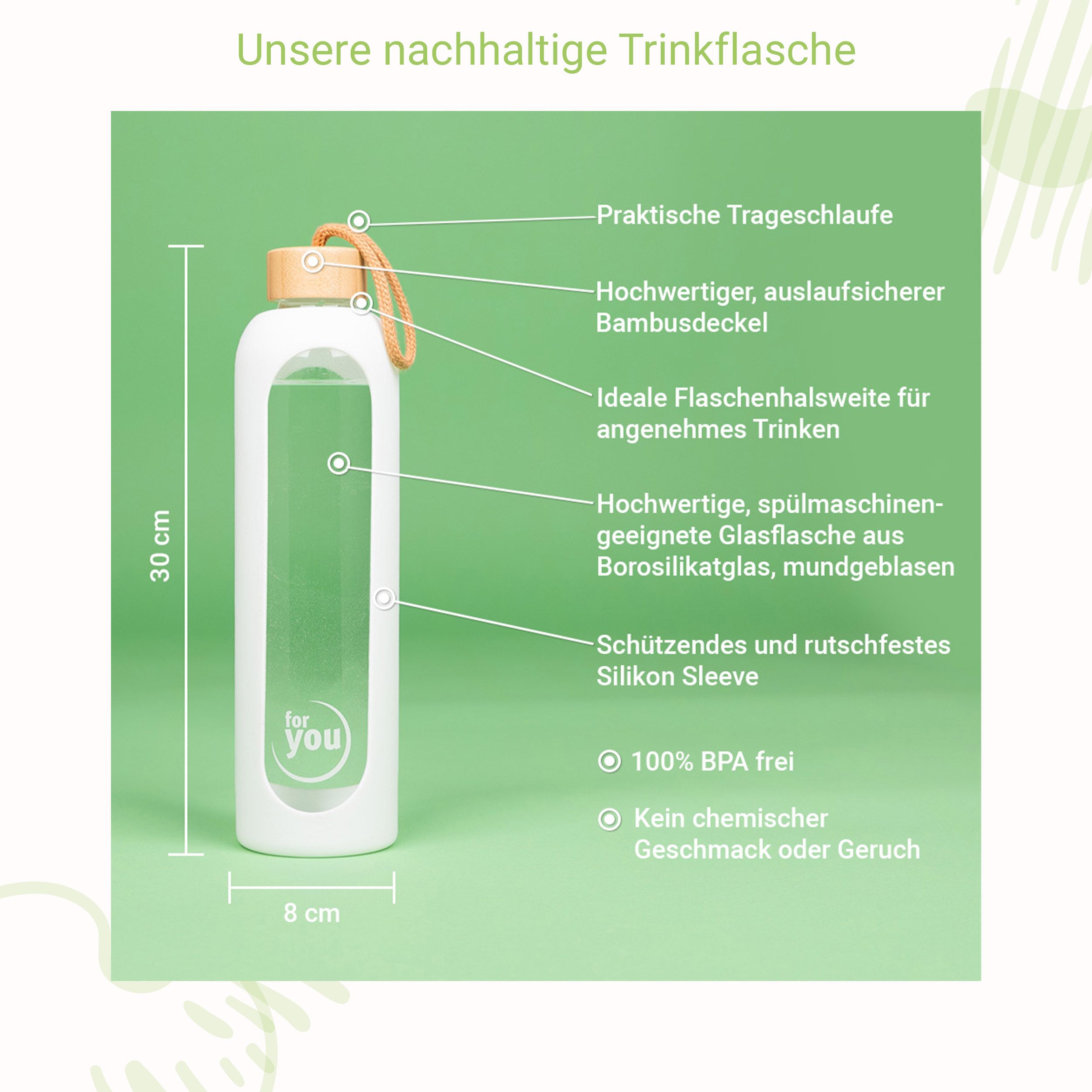 for you Nachhaltige Trinkflasche Doppelpack