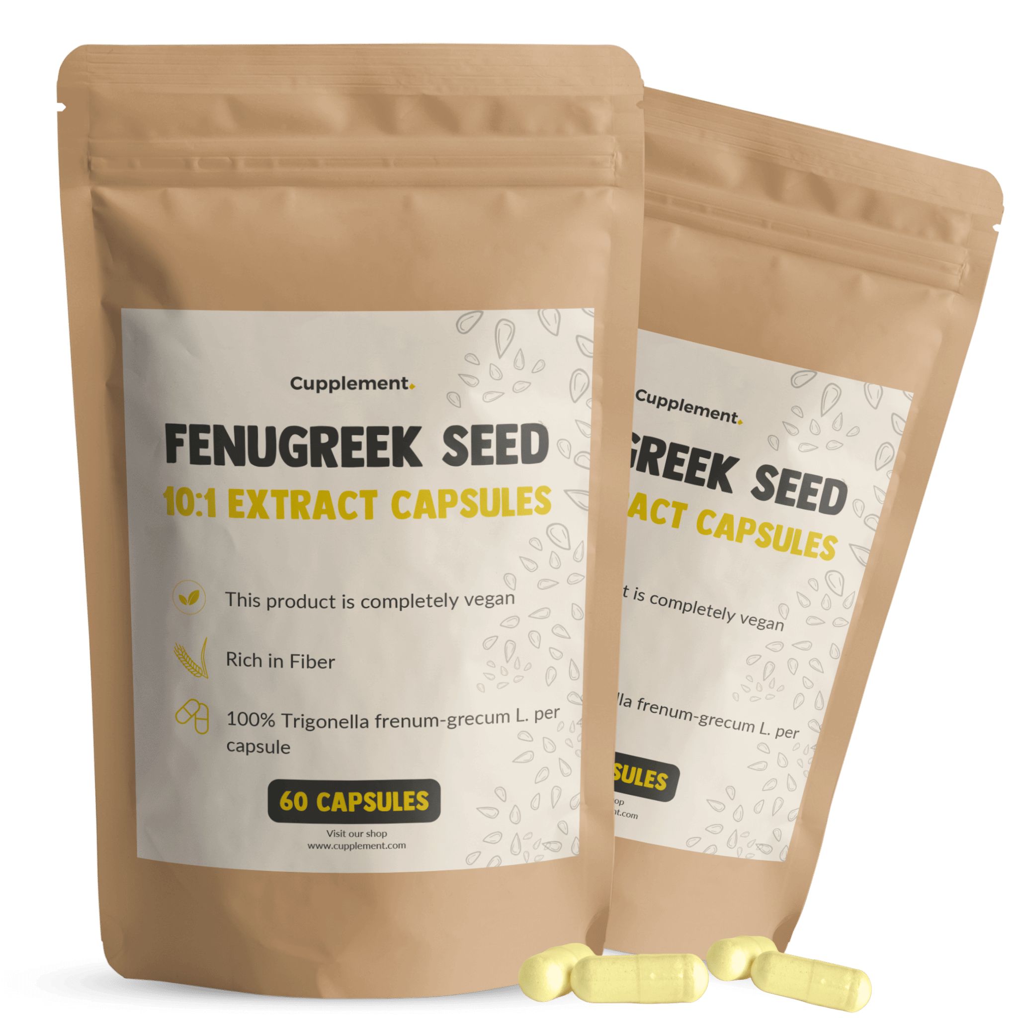 Cupplement® - Bockshornklee (Fenugreek) Kapseln 500 mg Kombipack 120 St