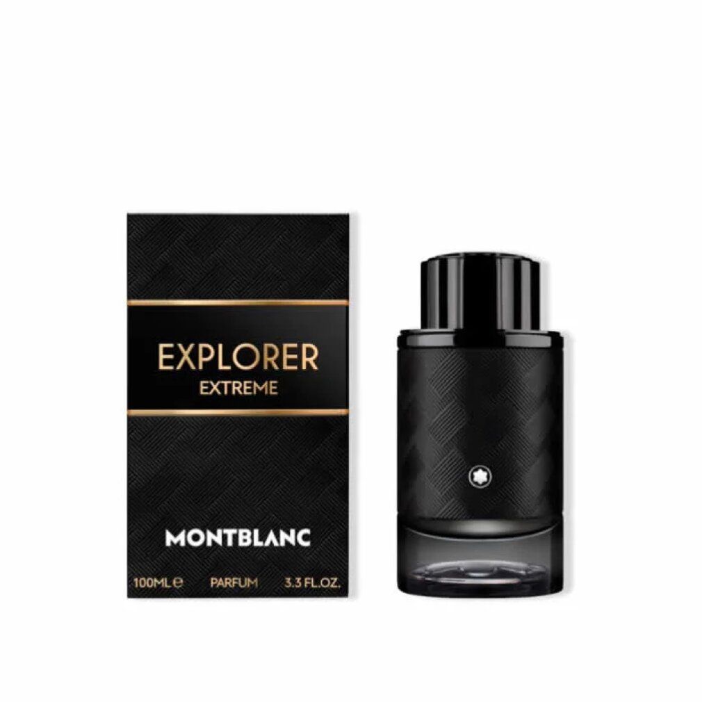 Montblanc Explorer Extreme Eau De Parfum Flakon mit texturierter Oberfläche.