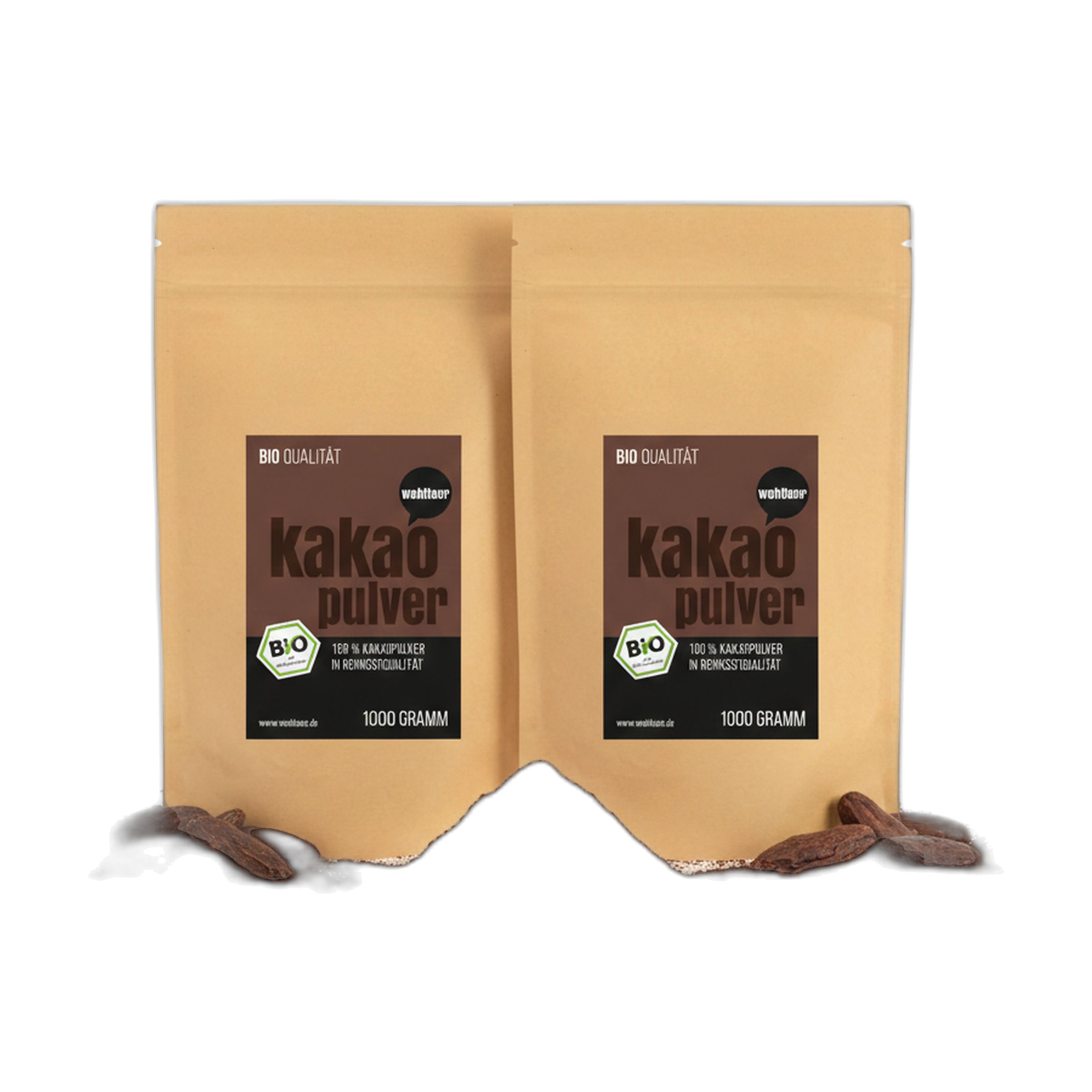 Wohltuer Bio Kakaopulver kaltgepresst 1000 g