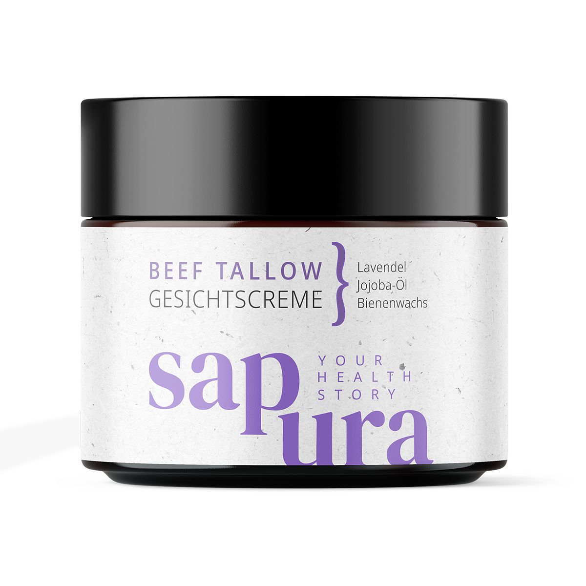 Beef Tallow Creme mit Lavendel | Für Gesicht & Körper Grasgefütterte Weiderinder aus Deutschland 60 ml Salbe