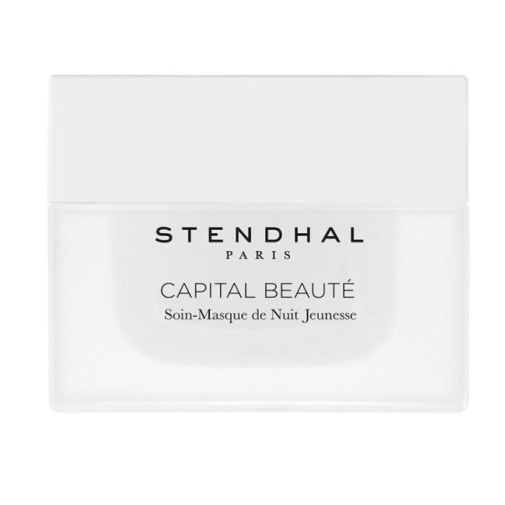Stendhal Capital Beauté Jugend Nachtpflege Maske in weißem Tiegel.