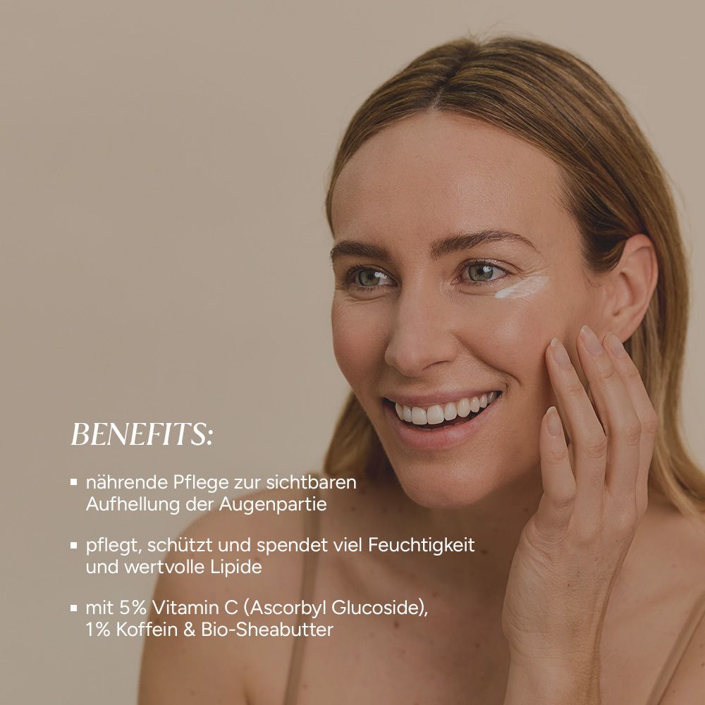 JUNGLÜCK Vitamin C Augencreme - gegen Augenringe & dunkle Schatten