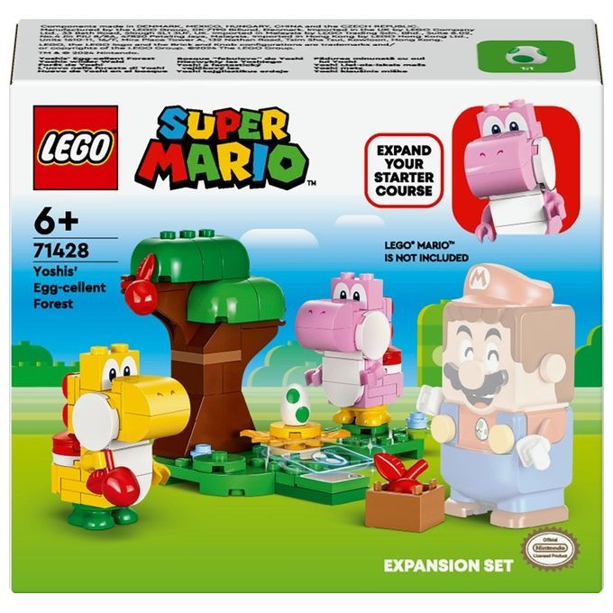 LEGO Super Mario 71428 Pack di Espansione Yoshi nella Foresta Fuovolosa, Giochi per Bambini di 6+ c