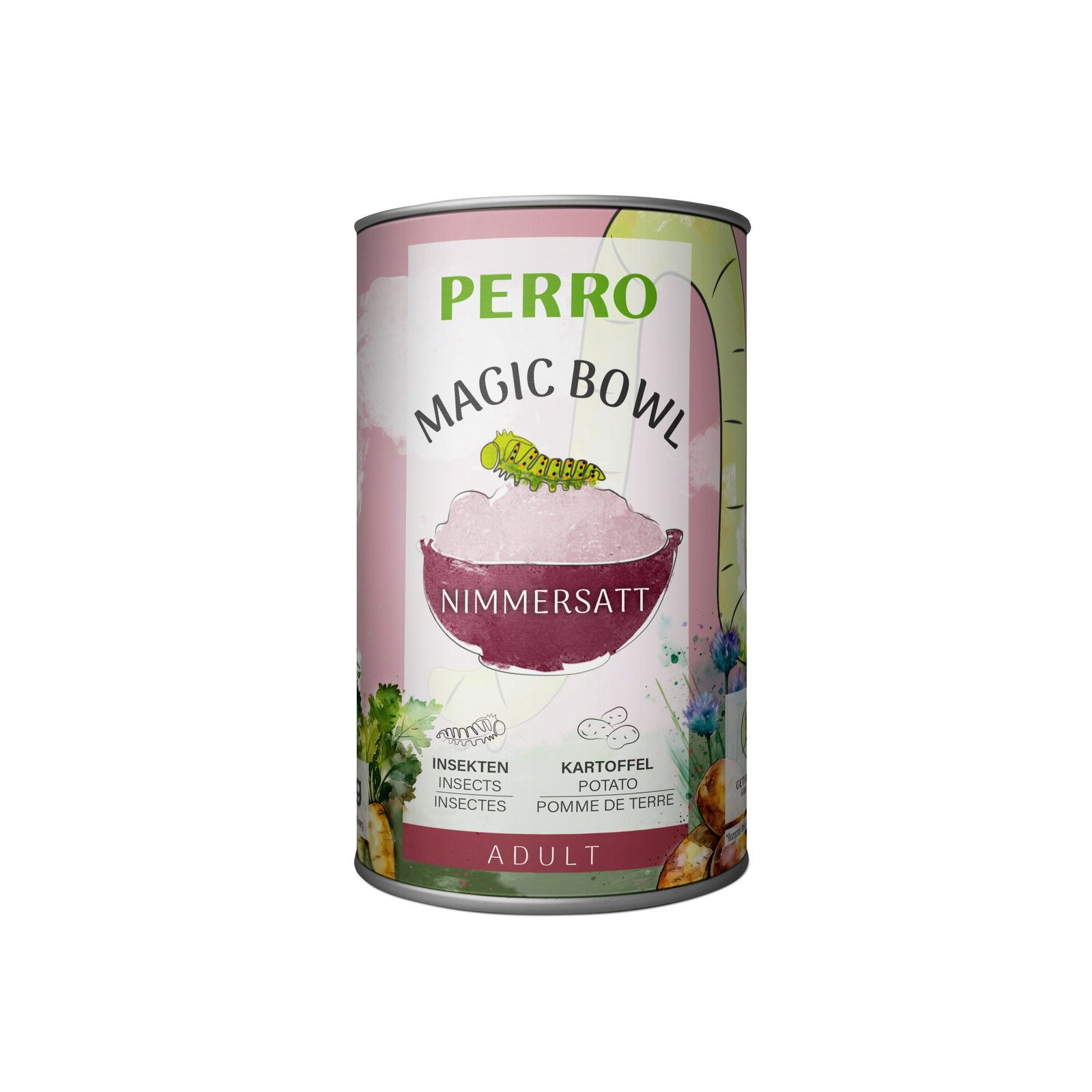 Perro Magic Bowl Nimmersatt Insekten, Kartoffel & Pastinake Adult - Nassfutter für Hunde 400 g Futter