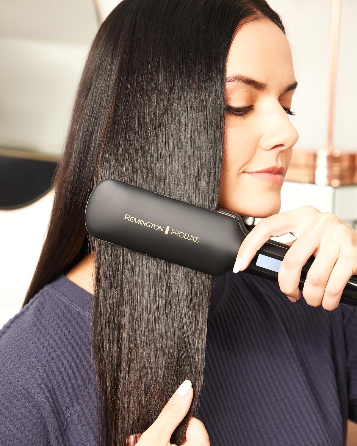 REMINGTON Haarglätter Glätteisen S9150B Proluxe extra breit Display OPTIheat