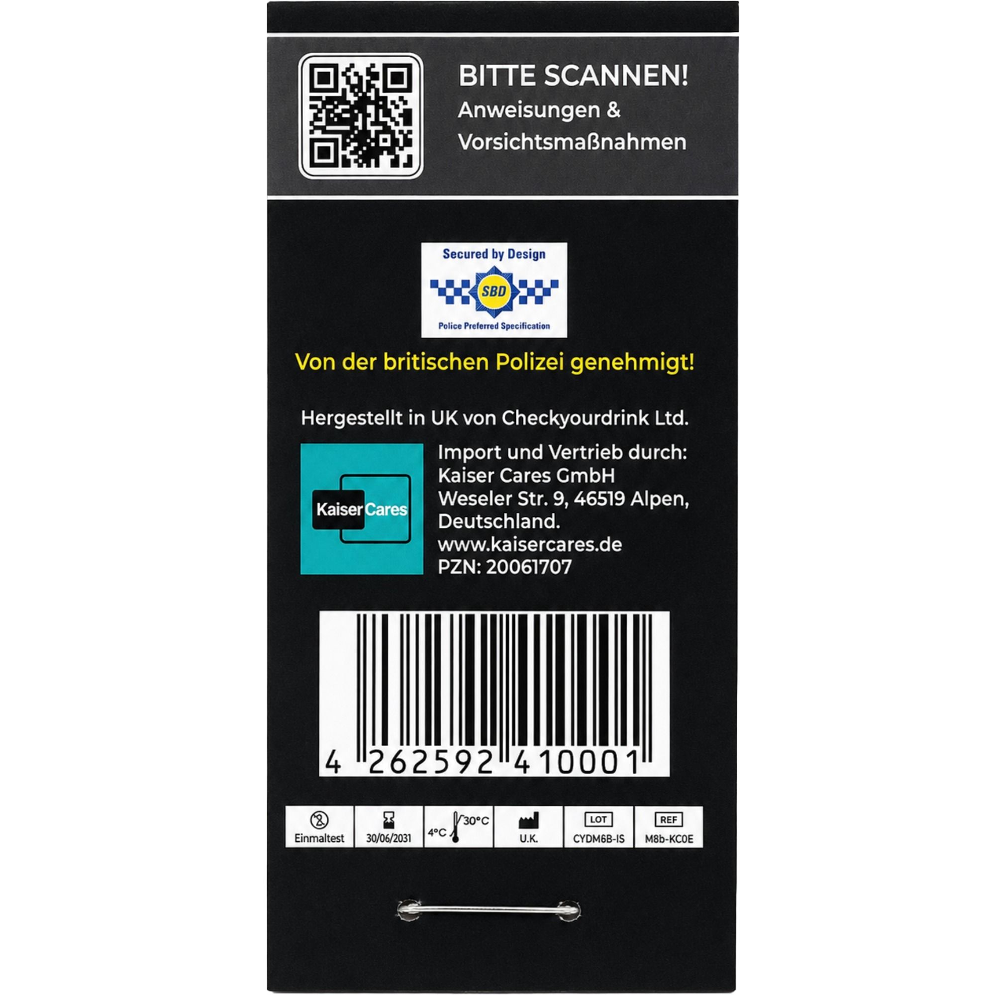 CYD® Getränketest K.O.-Tropfen Schnelltest Check Your Drink