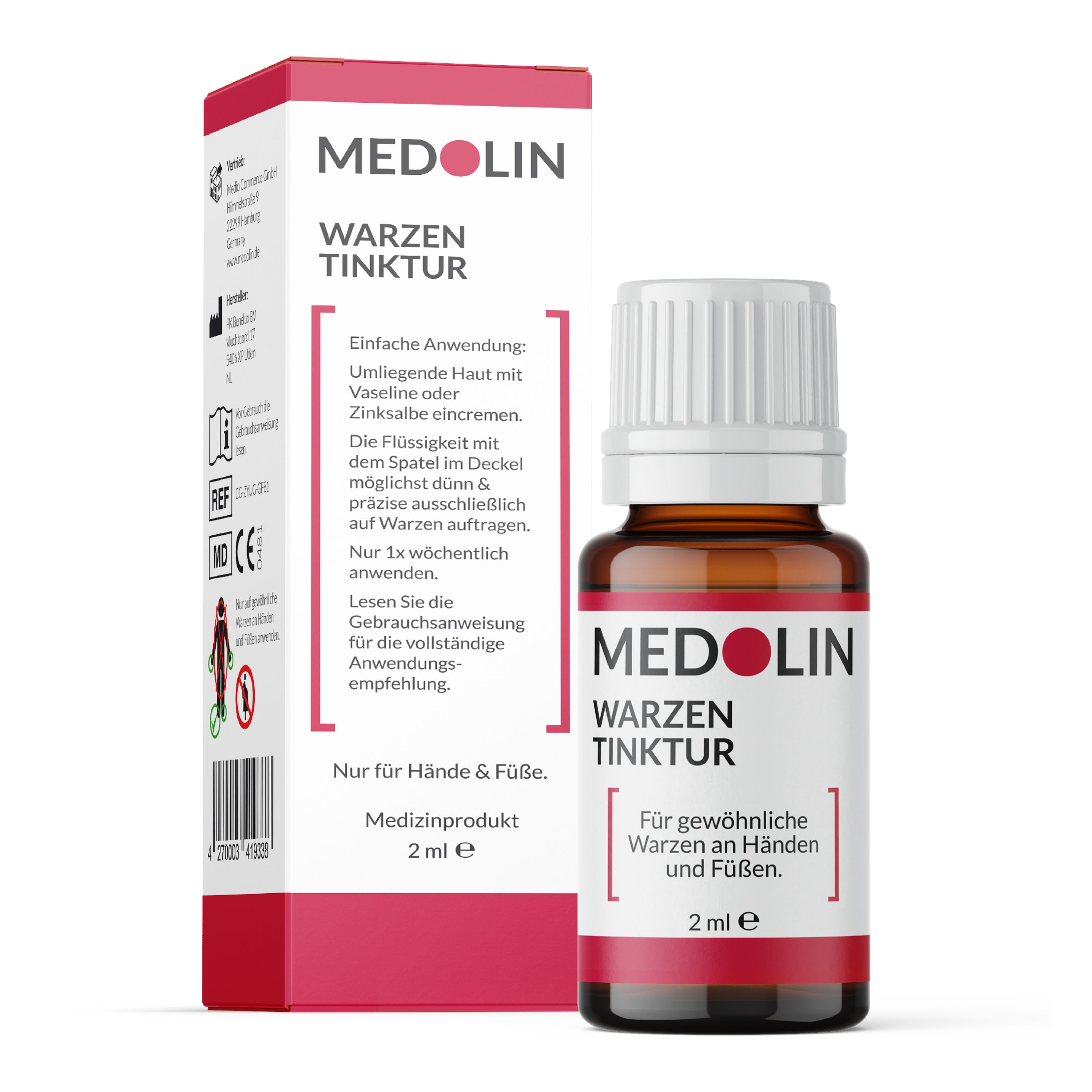Medolin® Warzen Tinktur - Warzenentferner - Effektive Warzenentfernung