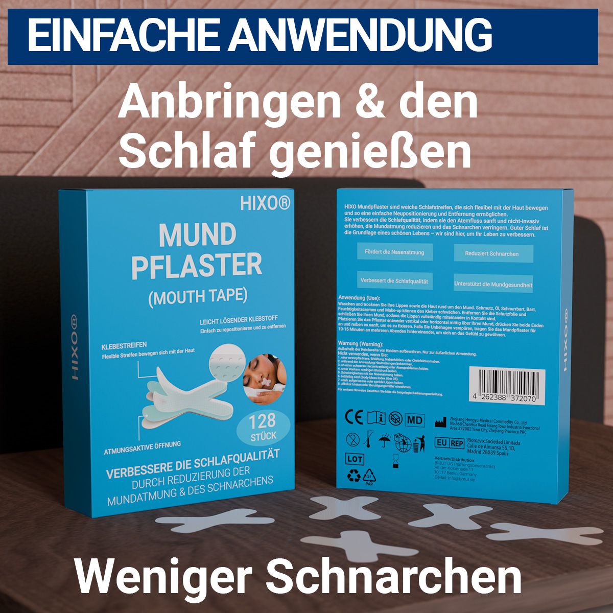 HIXO Mundpflaster Anti-Schnarchen