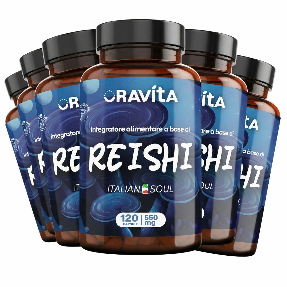 Oravita REISHI Estratto Titolato 30% Cortisolo, Immunità e Sonno - 720 Capsule