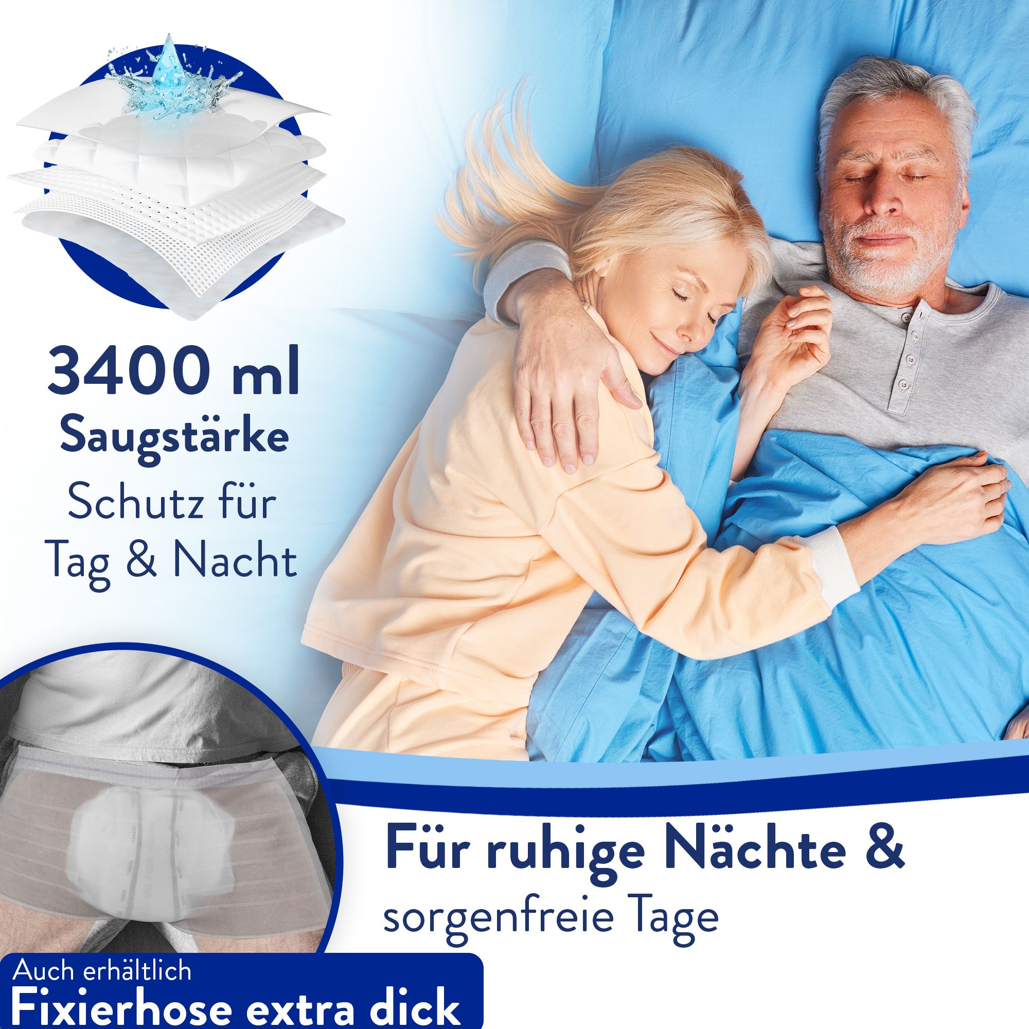 Harmony Care® Form Maxi+ - saugstarke Inkontinenzvorlagen Unisex – anatomisch geformte Vorlagen bei