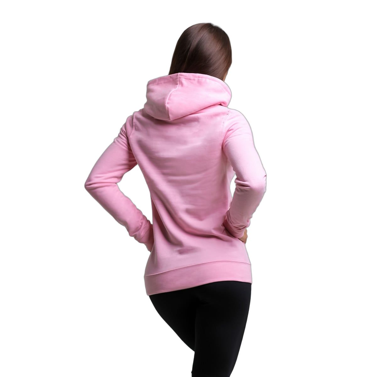 GymBeam Hoodie Damen Regular mit Kapuze Baby Pink