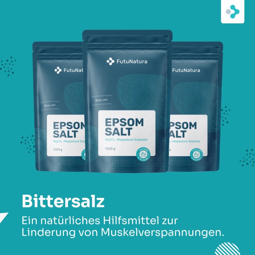 Drei FutuNatura Bittersalz Beutel.