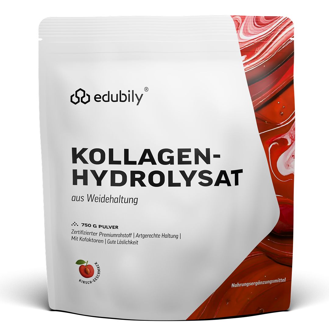 edubily® Kollagen-Hydrolysat Pulver aus Weidehaltung Kirsche 750 g