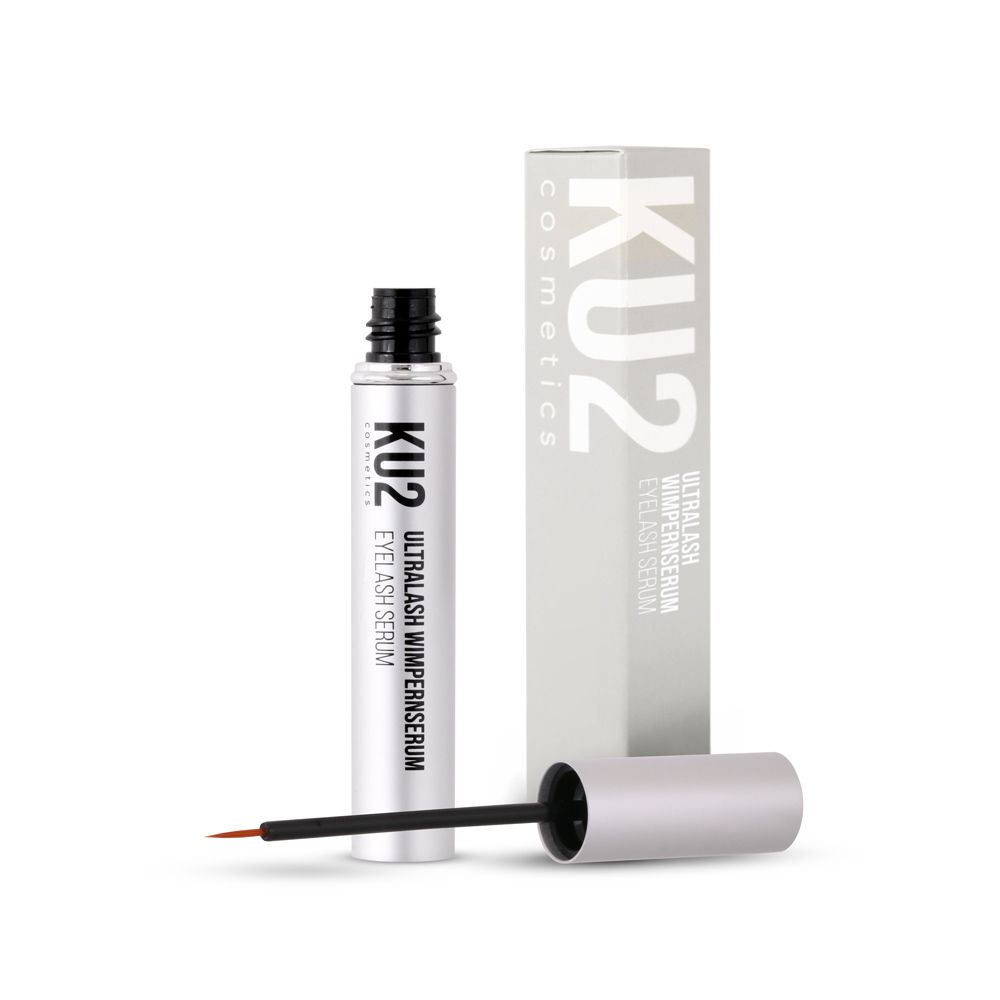 KU2 Wimpernserum Flasche und Verpackung.