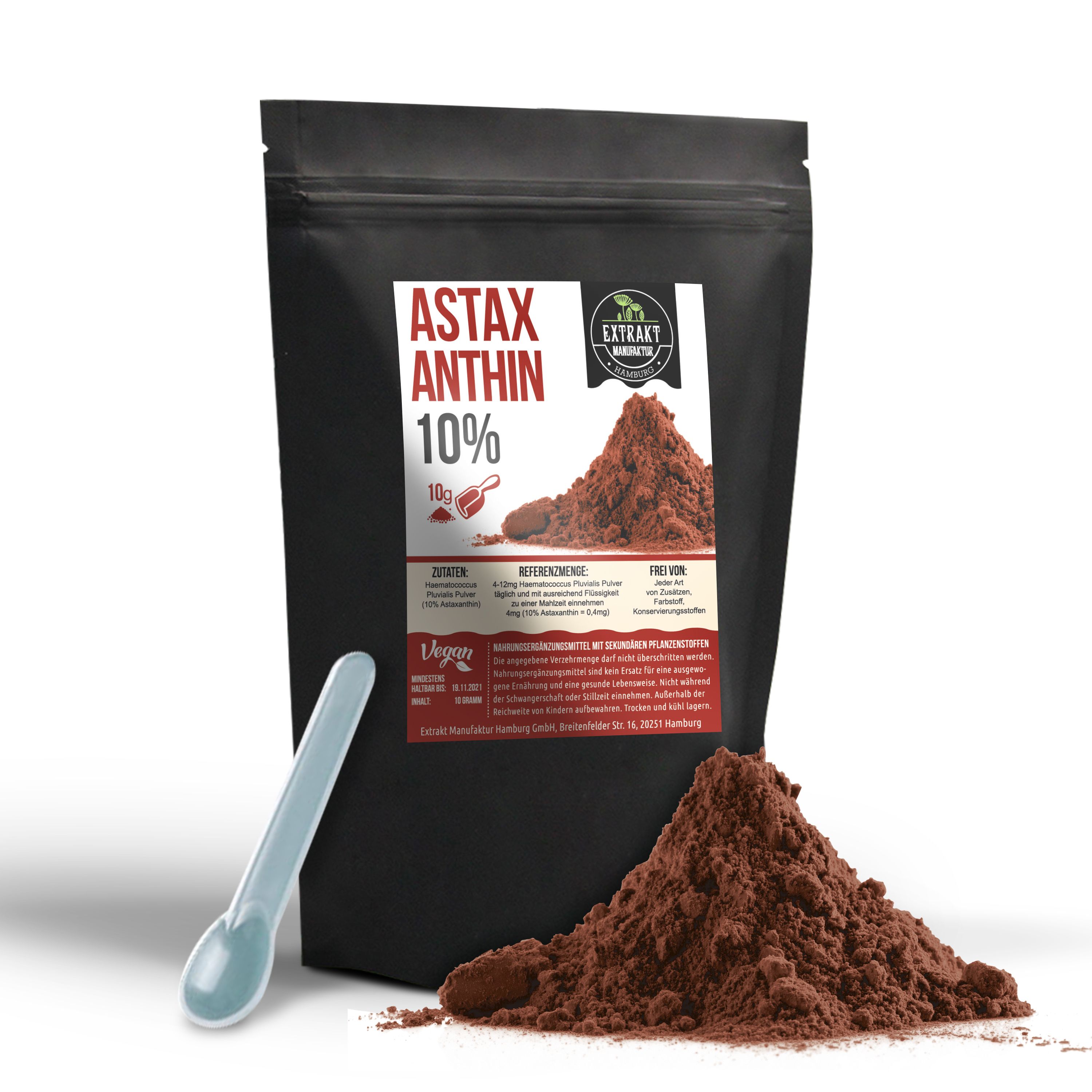 Extrakt Manufaktur Astaxanthin Algenpulver 10 g Pulver