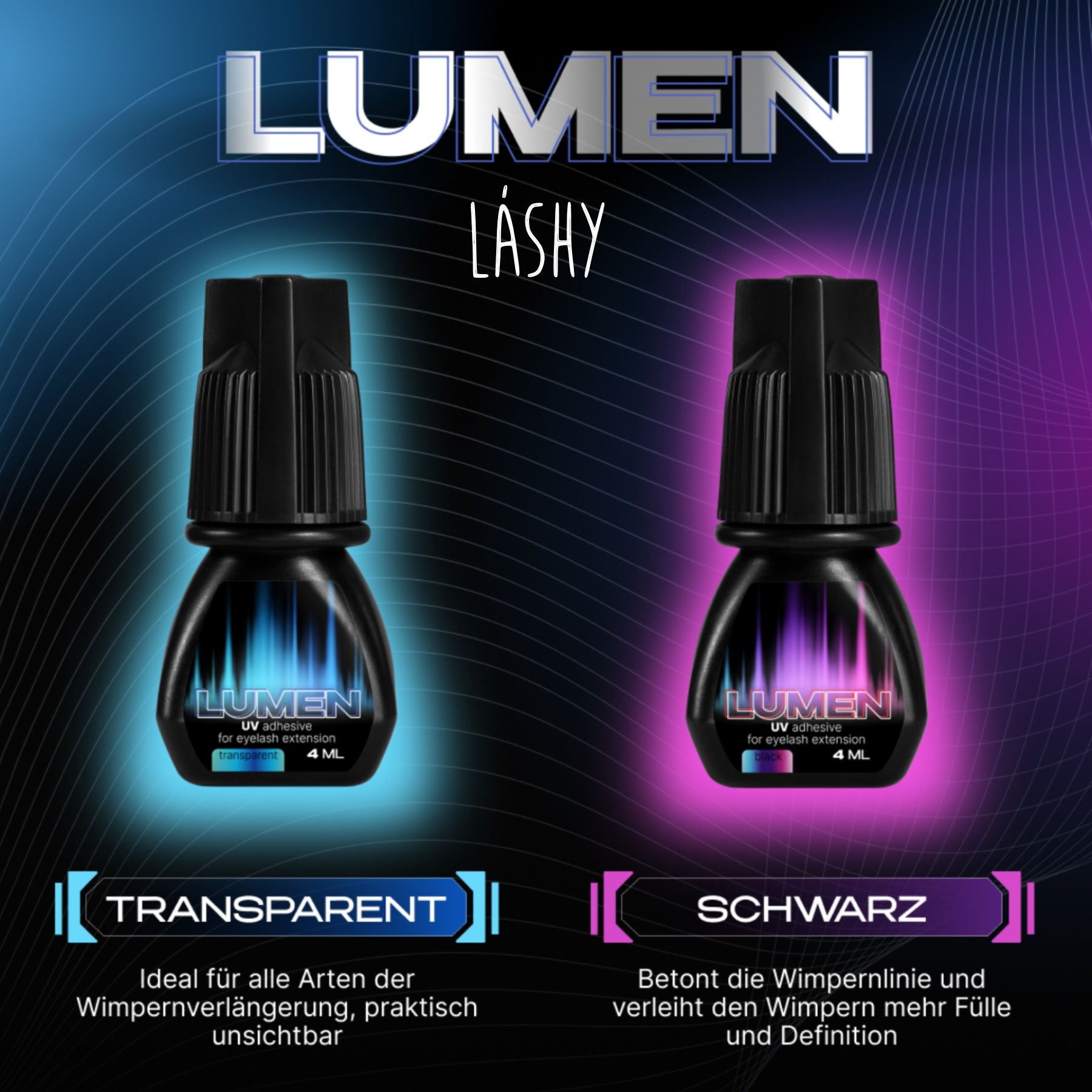 Lovely UV Kleber Wimpernkleber für Wimpernverlängerung Lash Extension Glue Transparent