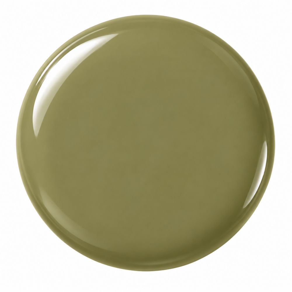 Tropfen olivgrüner Nagellack.