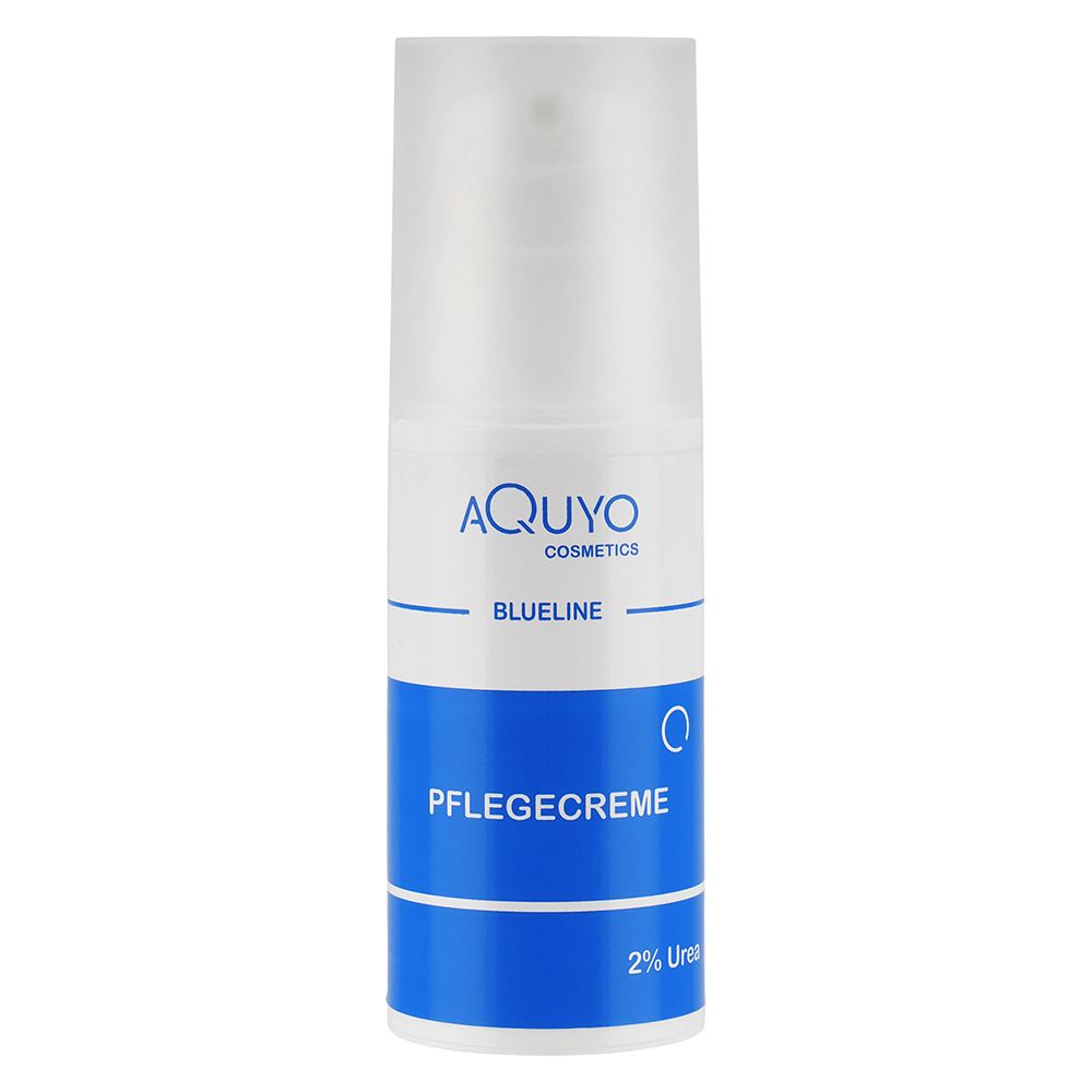 Blueline Pflegecreme 2% Urea Creme für trockene Haut im Gesicht, Lippen, Körper, Arme und Füße