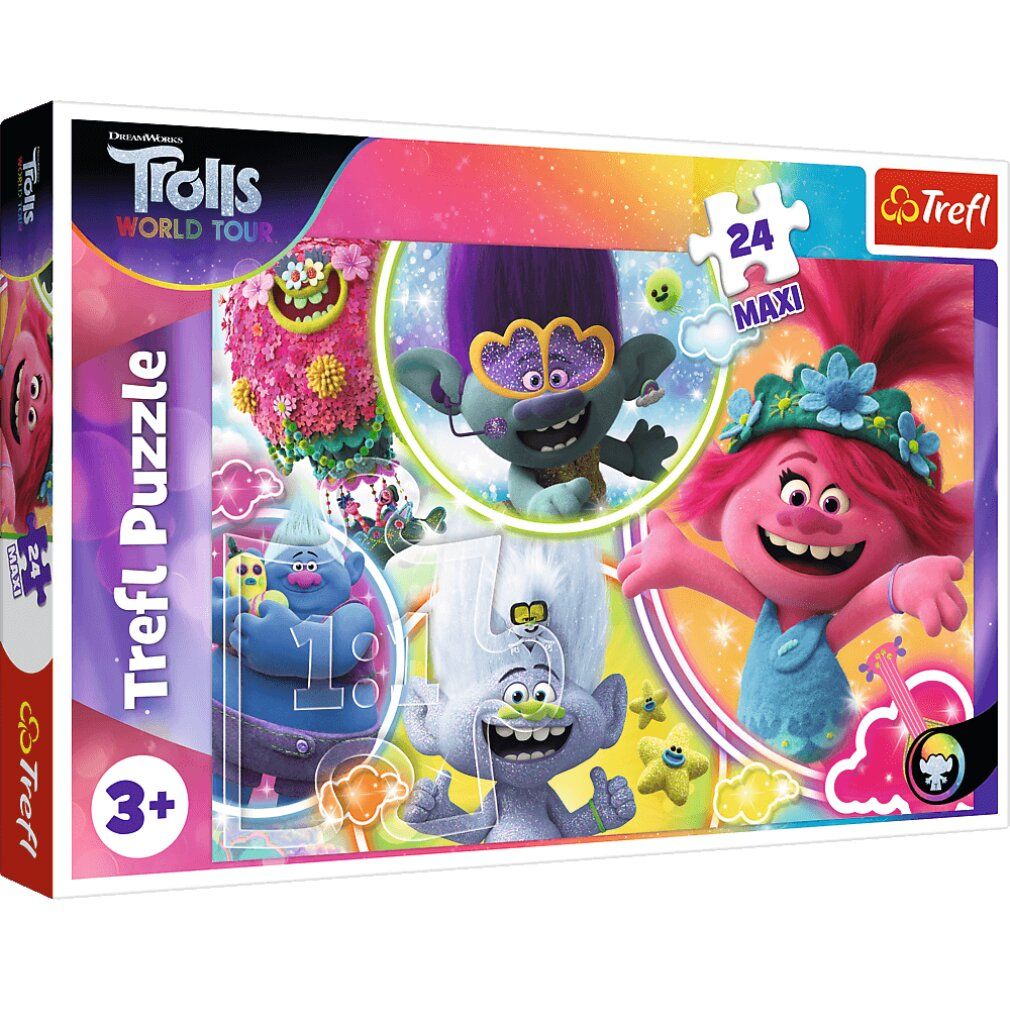 trefl Puzzle Trolls 2: Unsere musikalische Welt maxi 24 Teile