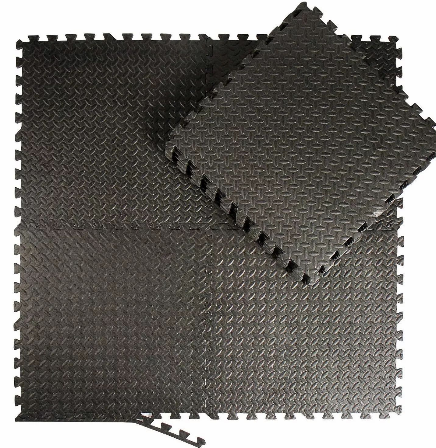 FFitness TAPPETO GOMMATO 60X60CM PAVIMENTO A PUZZLE 4 pz FF 4 St view 2