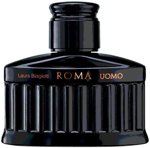 Laura Biagiotti Roma Uomo Nero Estremo Eau de Parfum Flakon, schwarz, geriffelt.