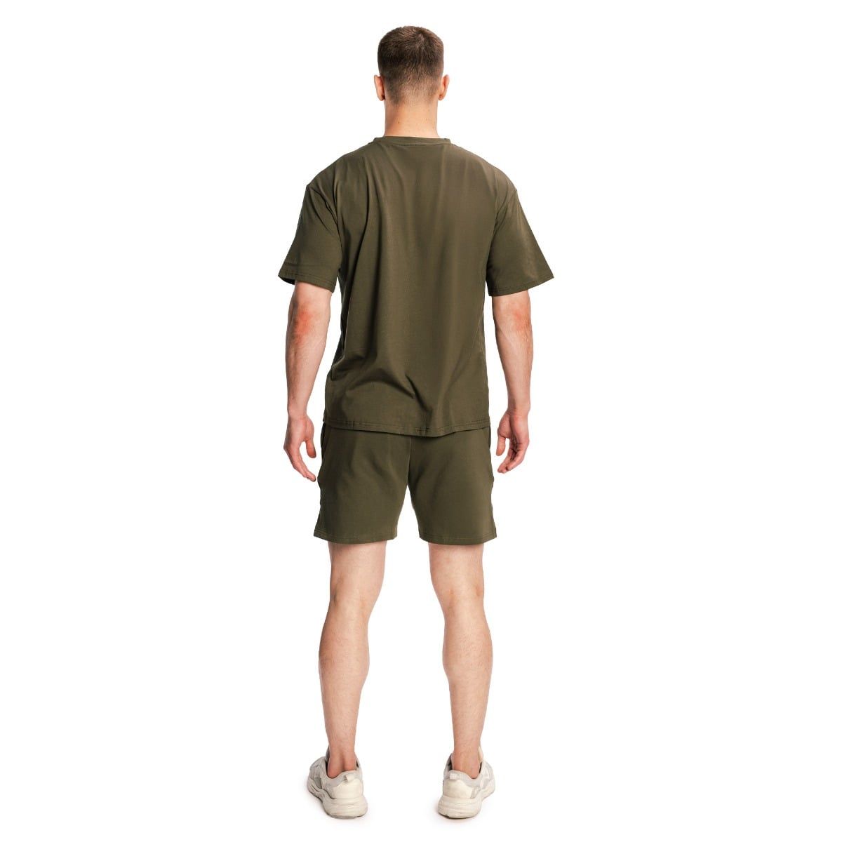 GymBeam T-Shirt Herren Oversized Kurzarm aus Baumwolle in Espresso