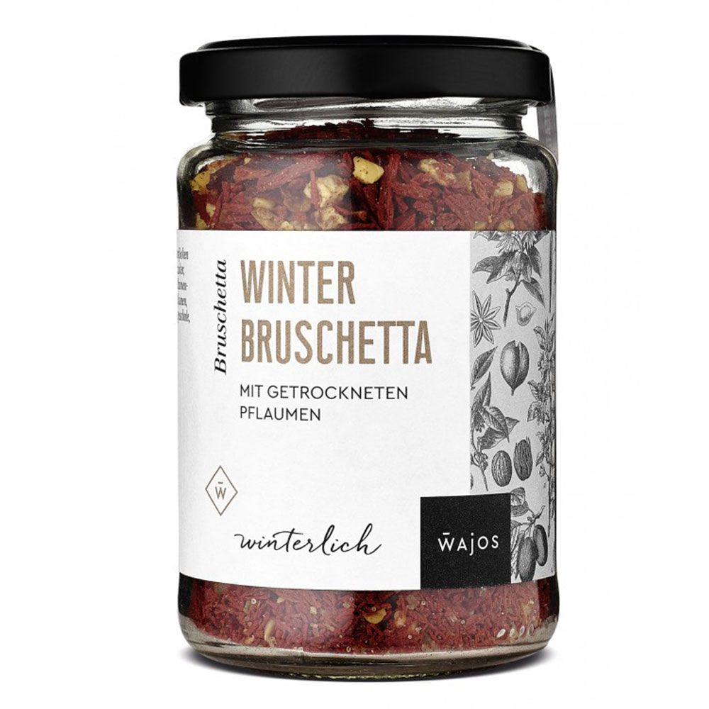 Gewürzmischung Winter Bruschetta mit getrockneten Pflaumen