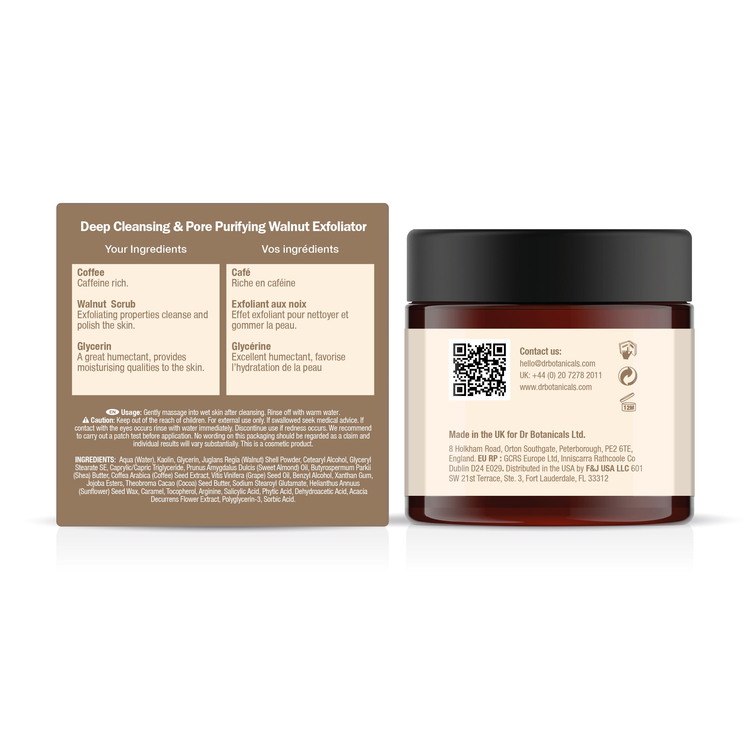 Dr Botanicals Deep Cleansing & Pore Purifying Walnut Exfoliator