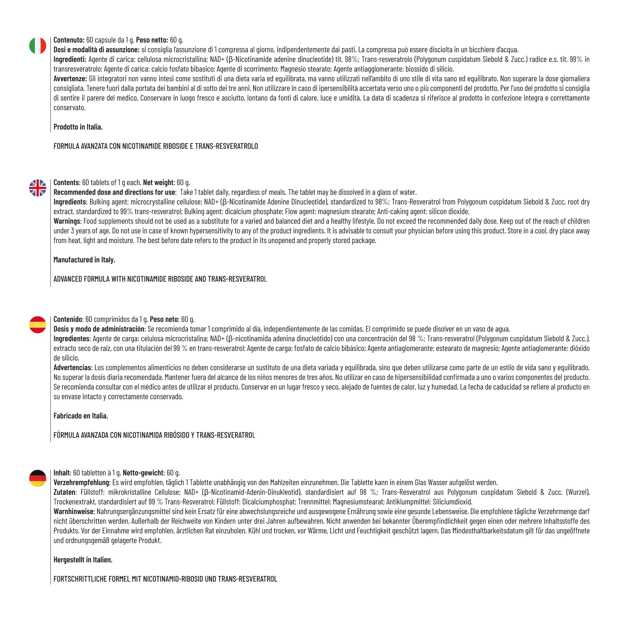 Liposomales NAD+ Supplement mit Resveratrol