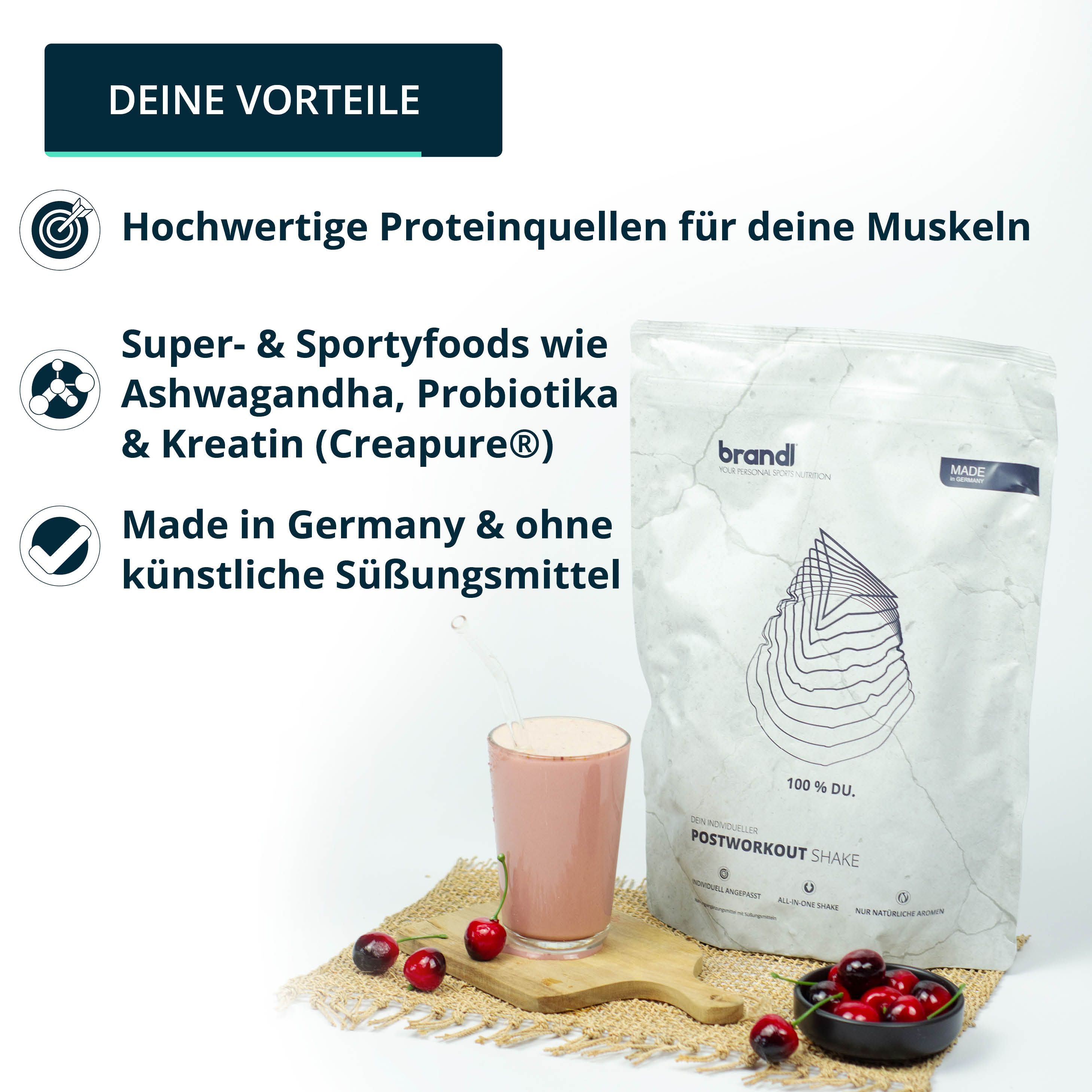 brandl® Veganes Protein-Pulver All-in-One nach dem Training | 4K-Kombi-Vegan-Protein