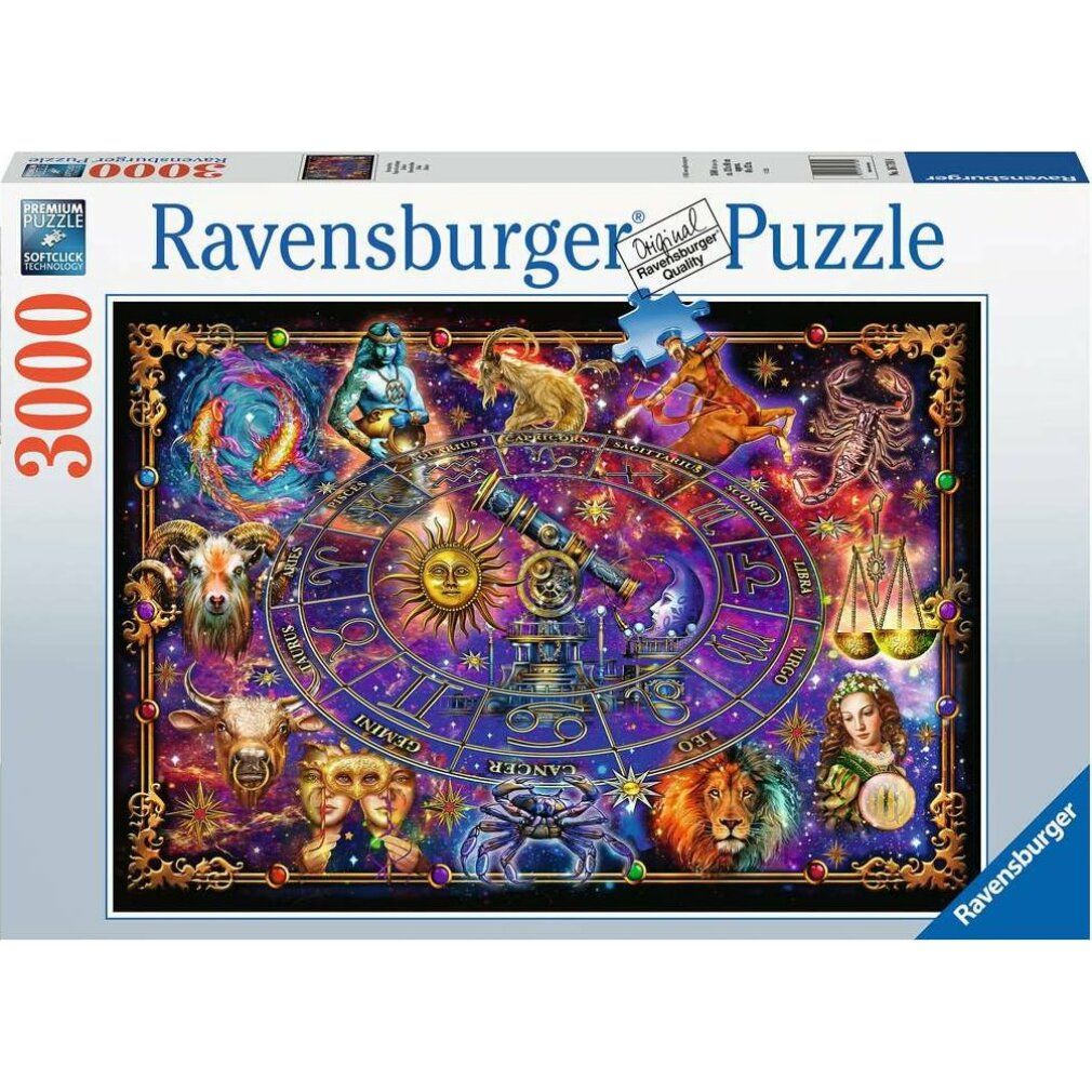 Puzzle-Box mit Sternzeichen-Motiv. Marke Ravensburger. 3000 Teile. Premium Puzzle. Original Qualität.
