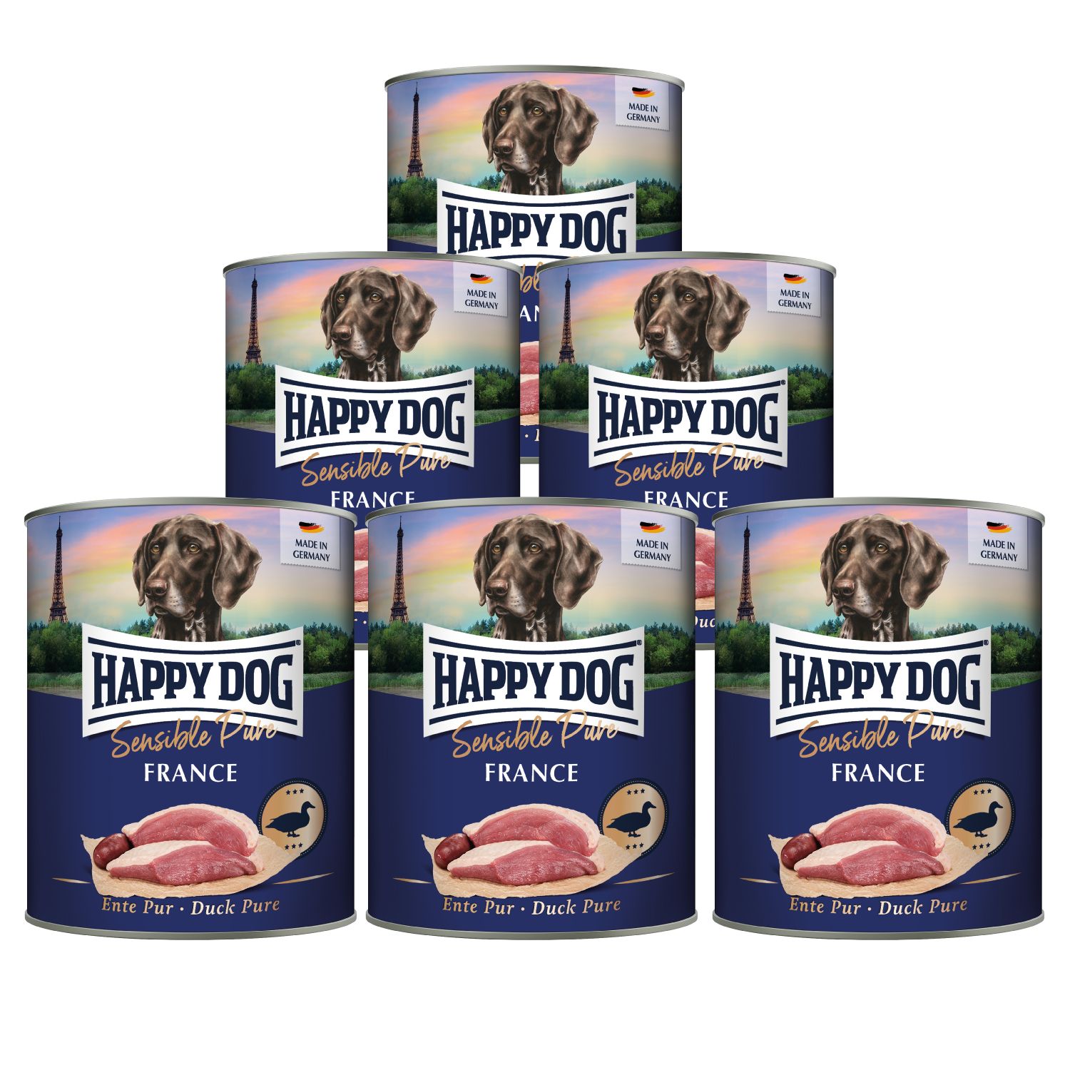 Happy Dog Sensible Pure Francia Anatra 800 gr Umido Cane