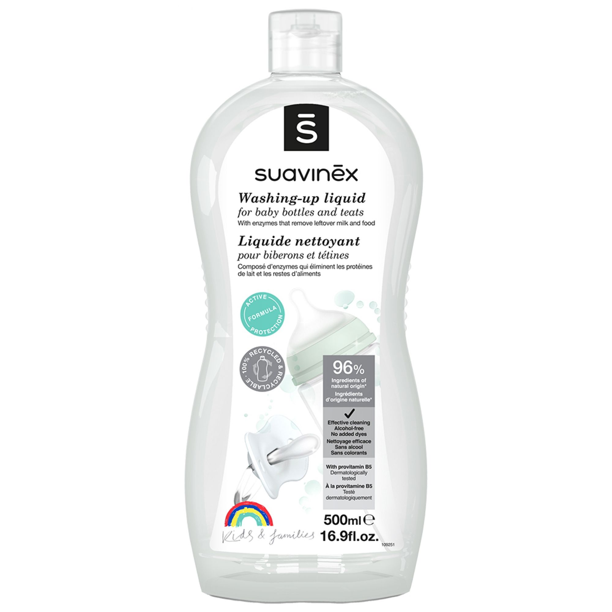 Suavinex Spezial-Flaschenreinigungsflüssigkeit 500 ml 9x4,7x21,7 cm