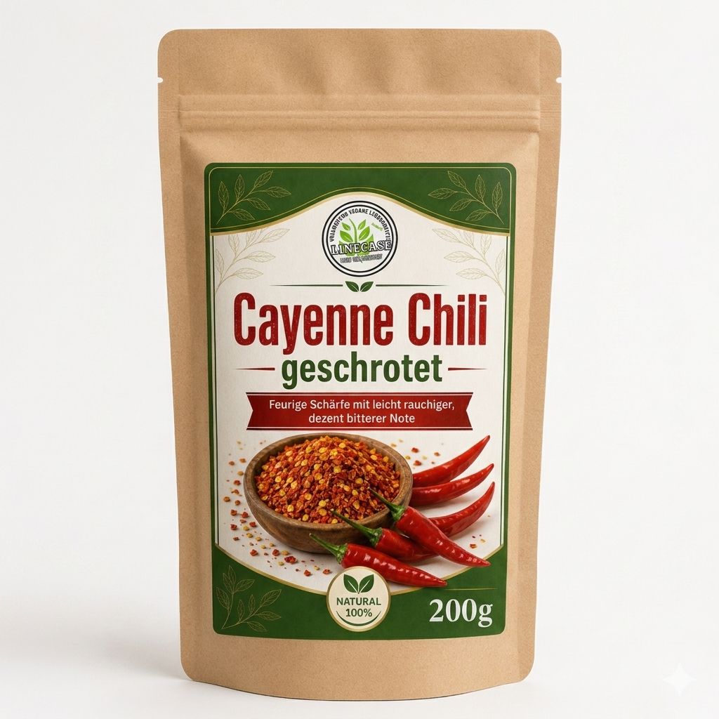 Linecase Cayenne Chili geschrotet 25 g Pulver