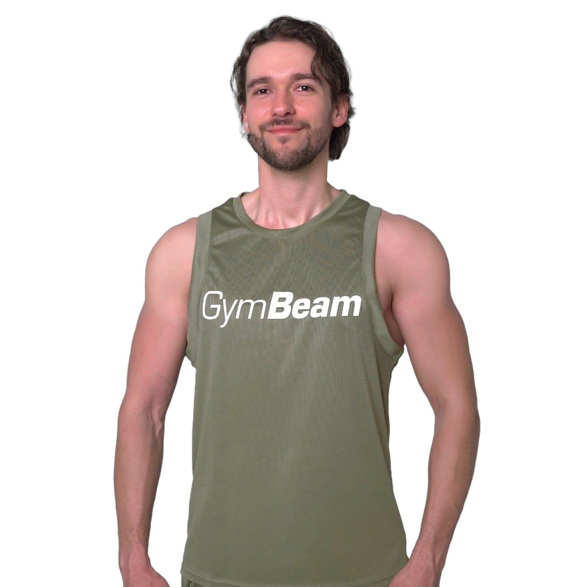 GymBeam Tanktop Herren regular aus Polyester im Essence-Modell Grün
