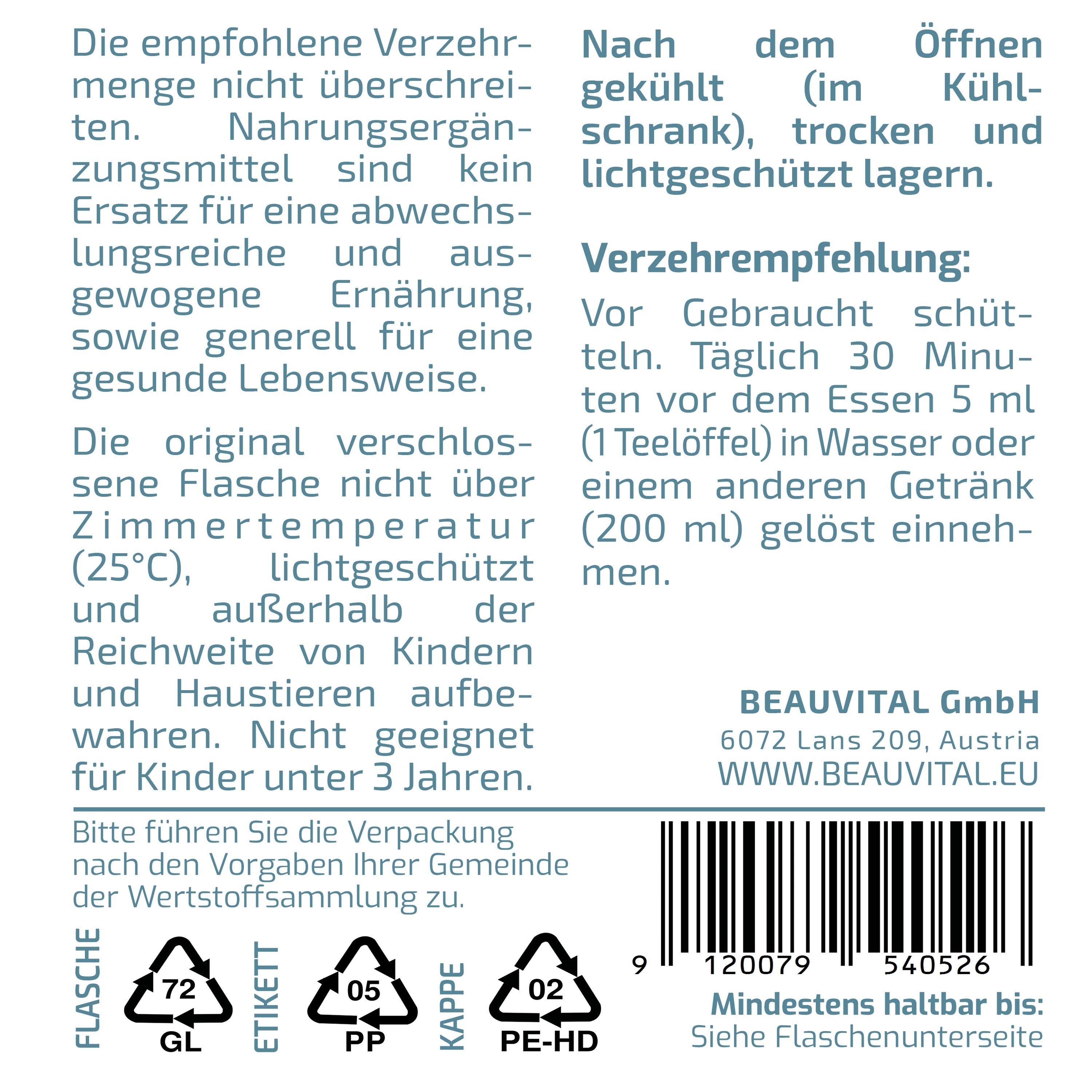 BEAUVITAL® Bio Chaga Kurextrakt | Flüssiger Vollauszug durch Dual-Extraktion
