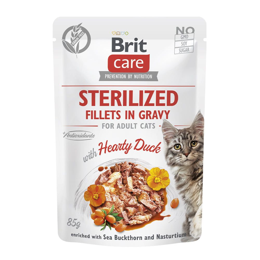 Brit Care Cat - Fillets in Gravy with Hearty Duck - Sterilized