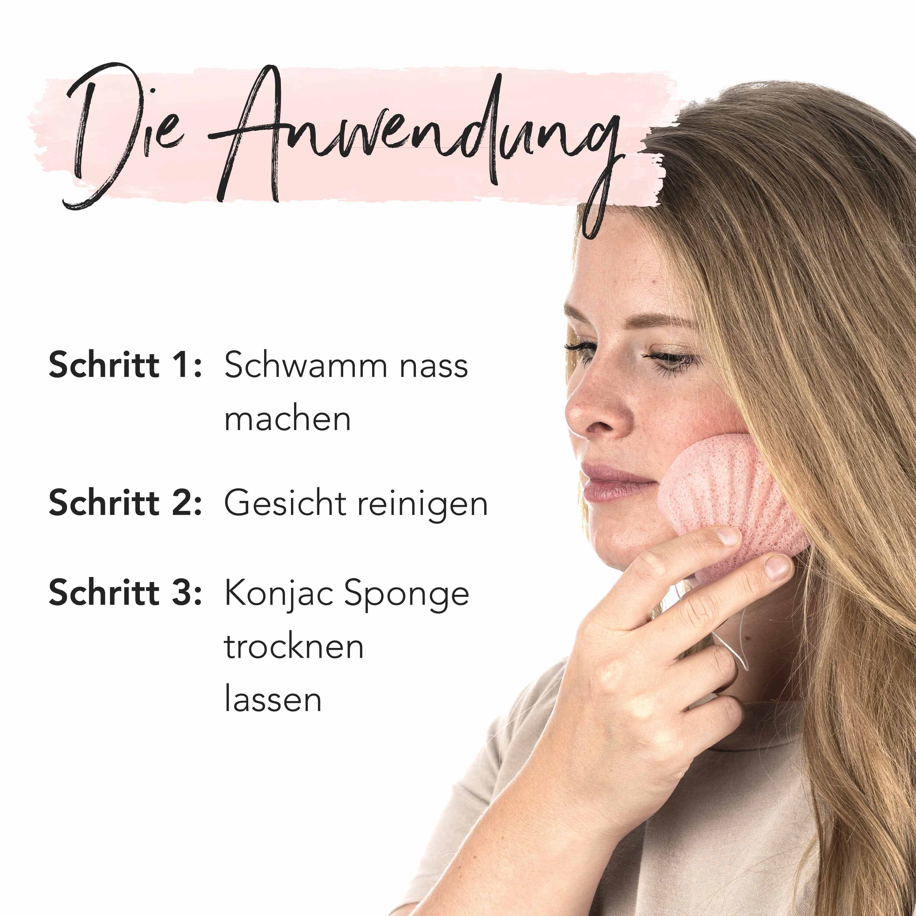 FACES OF FEY Konjac Sponge - rosa Tonerde