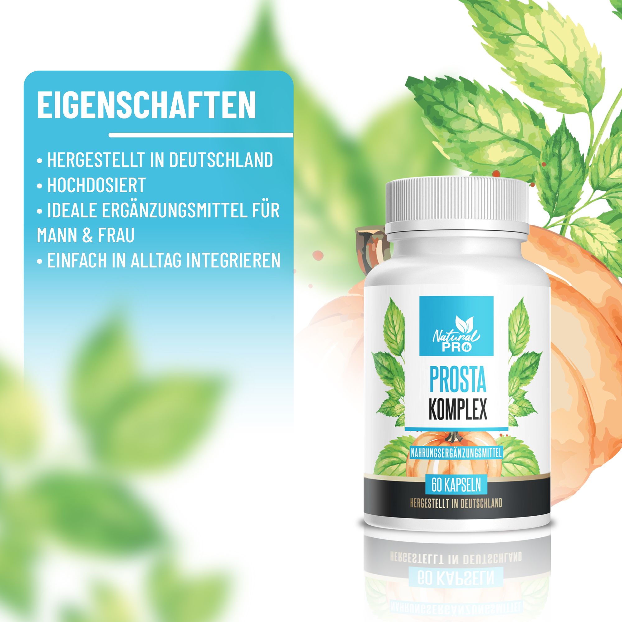 Natural Pro | Prostata Komplex bei Frauen & Männer | HOCHDOSIERT