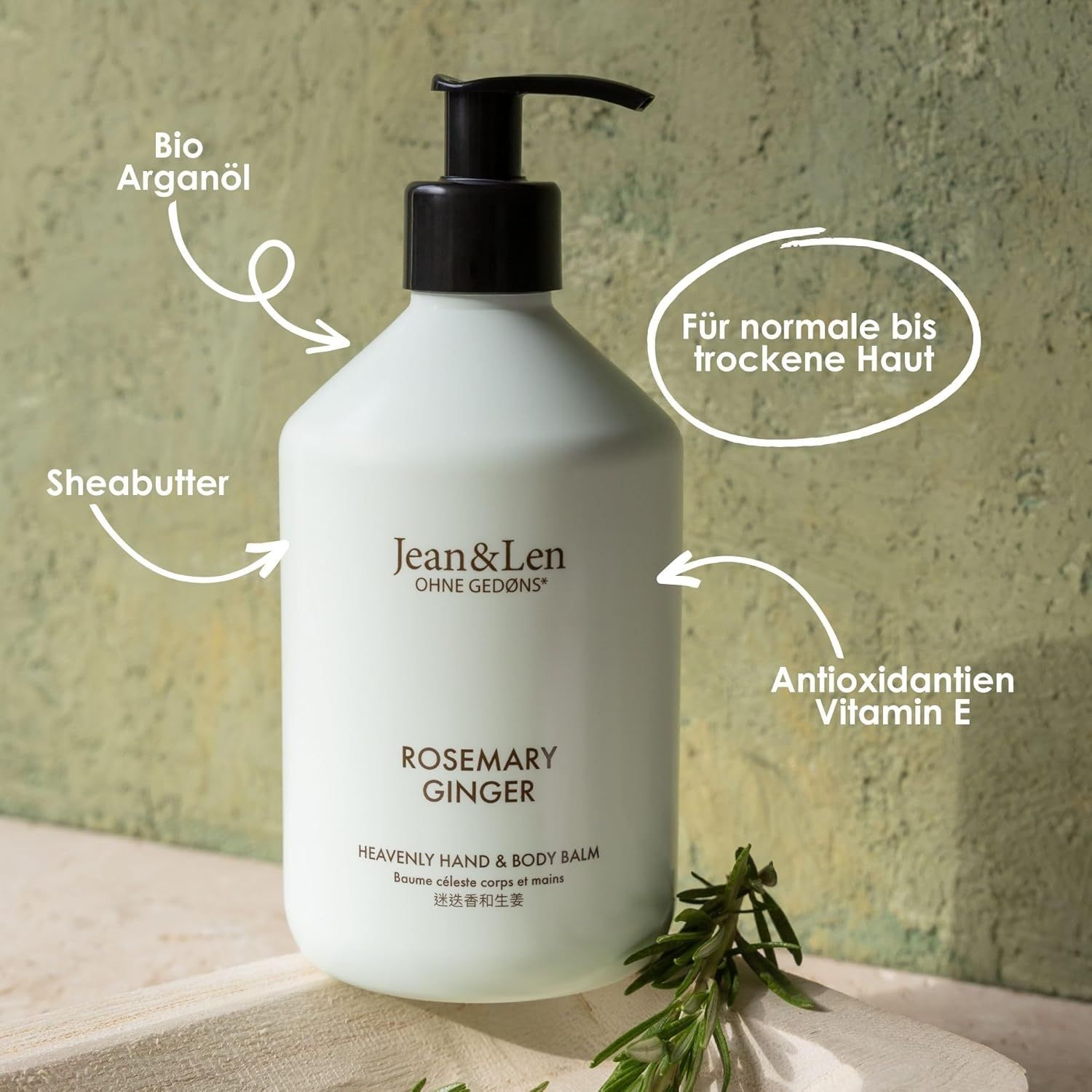 Jean & Len Heavenly Hand- & Body Balm Rosemary & Ginger