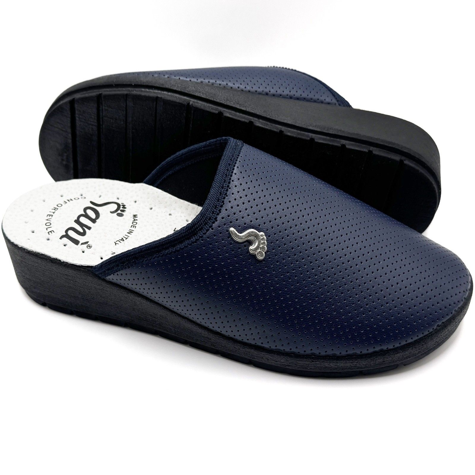 Ciabatte Sanitarie da Donna Pantofole con Tomaia Microforata blu FF