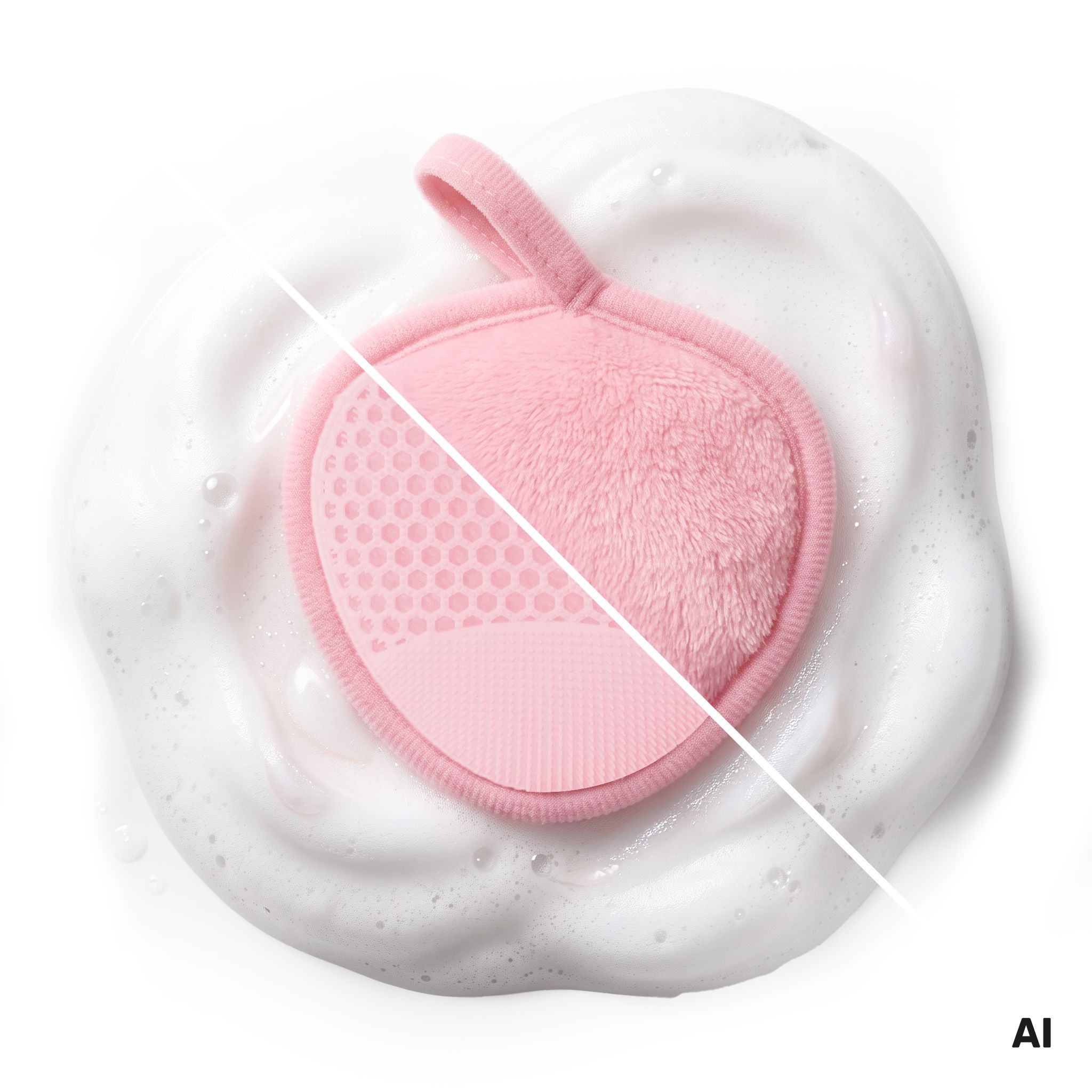 GLOV Quantum Clean Pad mit einer Seite aus Mikrofaser und einer Seite aus Silikon.