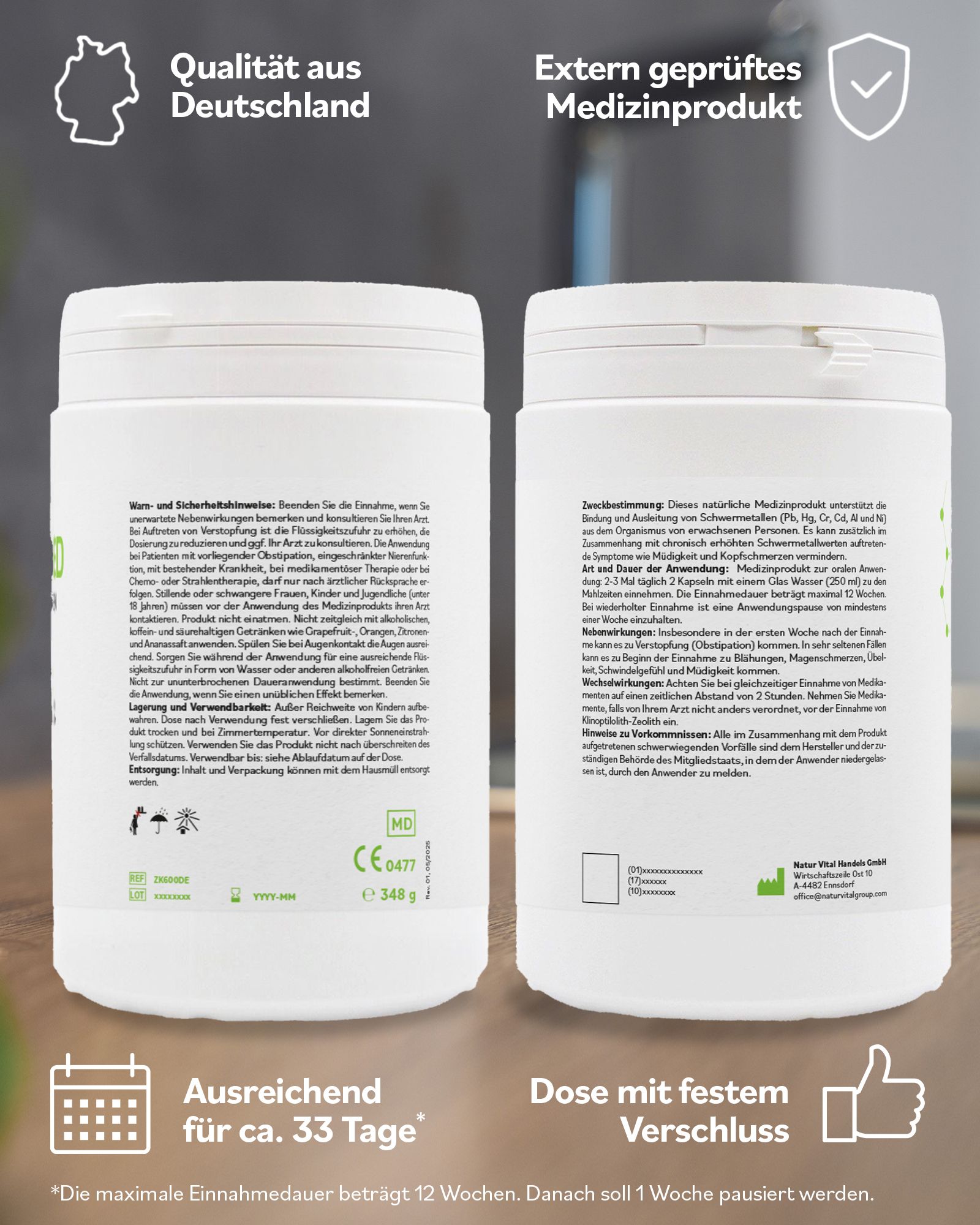 Zeolith MED Detox Kapseln